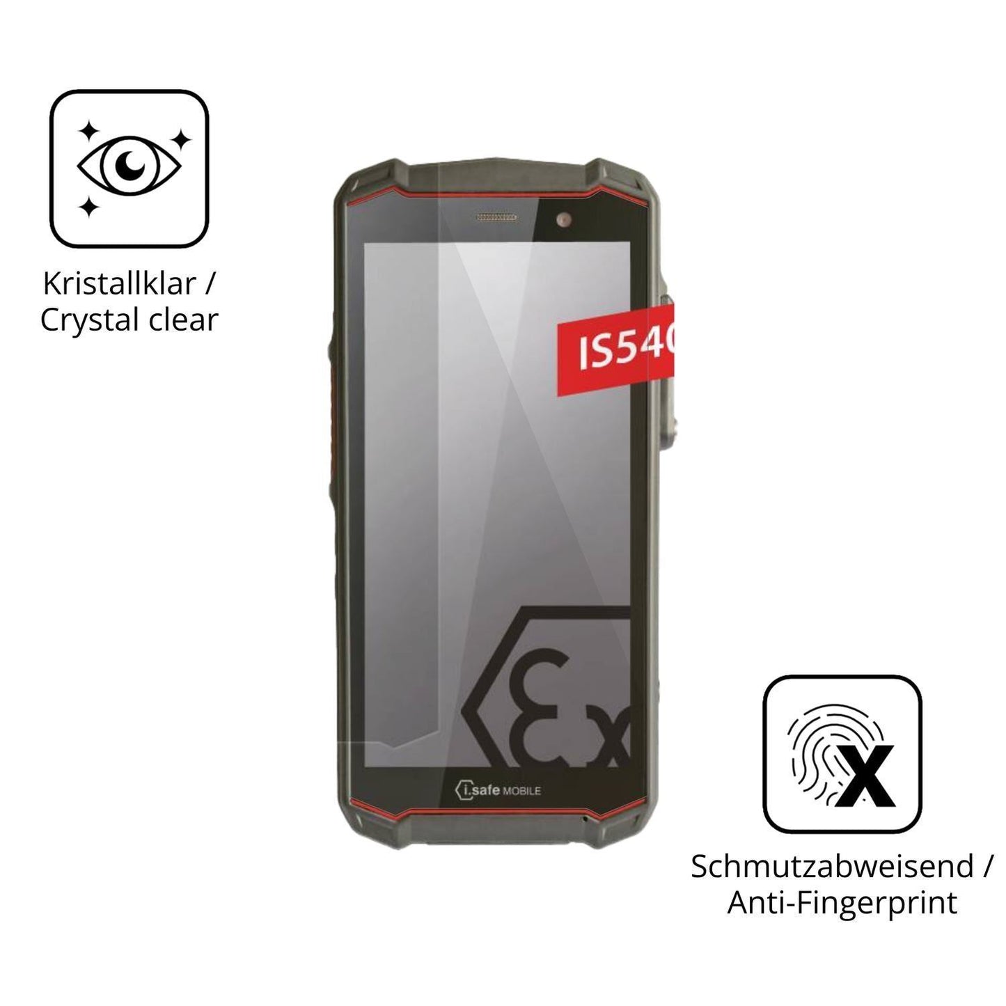 2x 9H Schutzfolie für i.safe MOBILE IS540.M1 Panze (5)