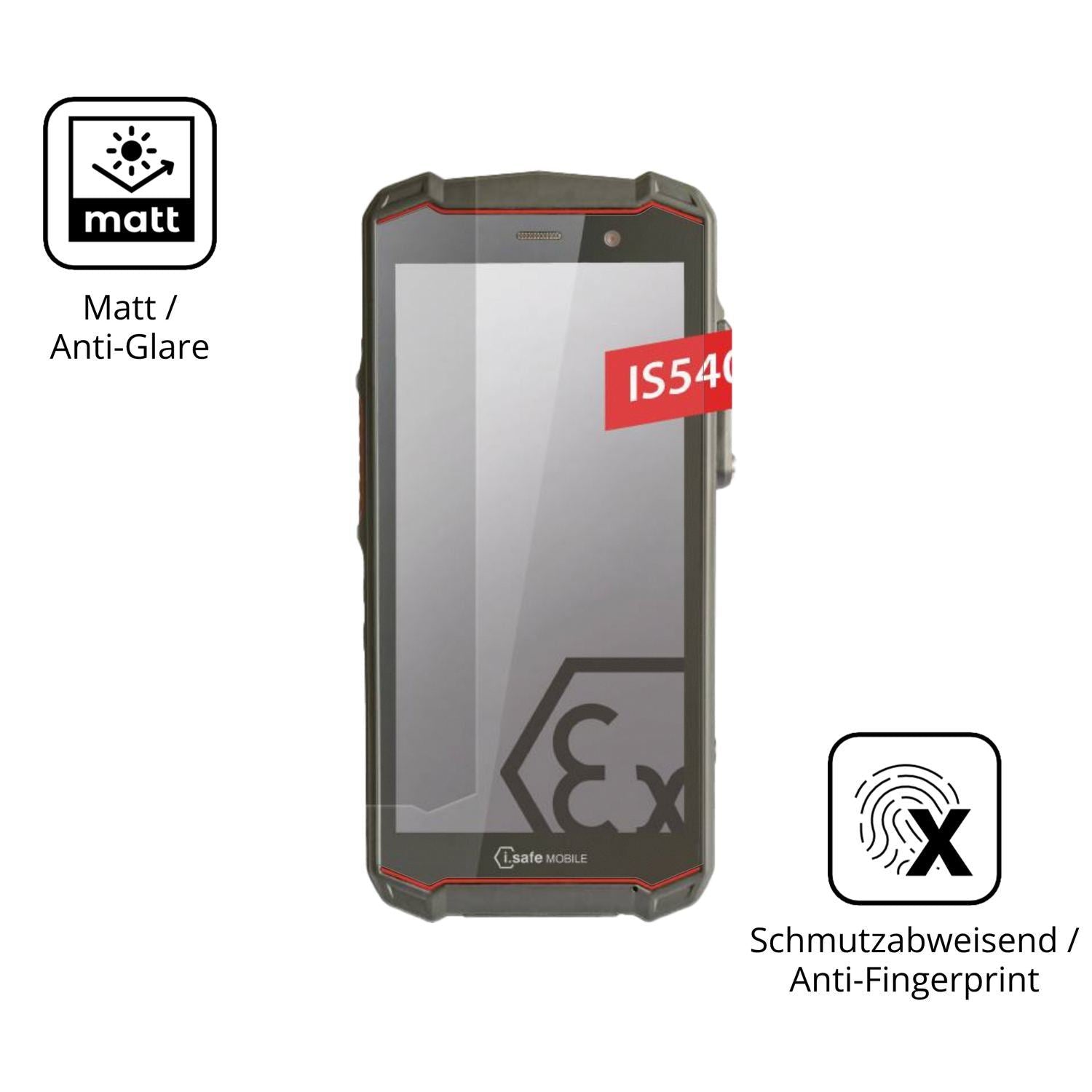 2x 9H Schutzfolie matt für i.safe MOBILE IS540.M1  (5)