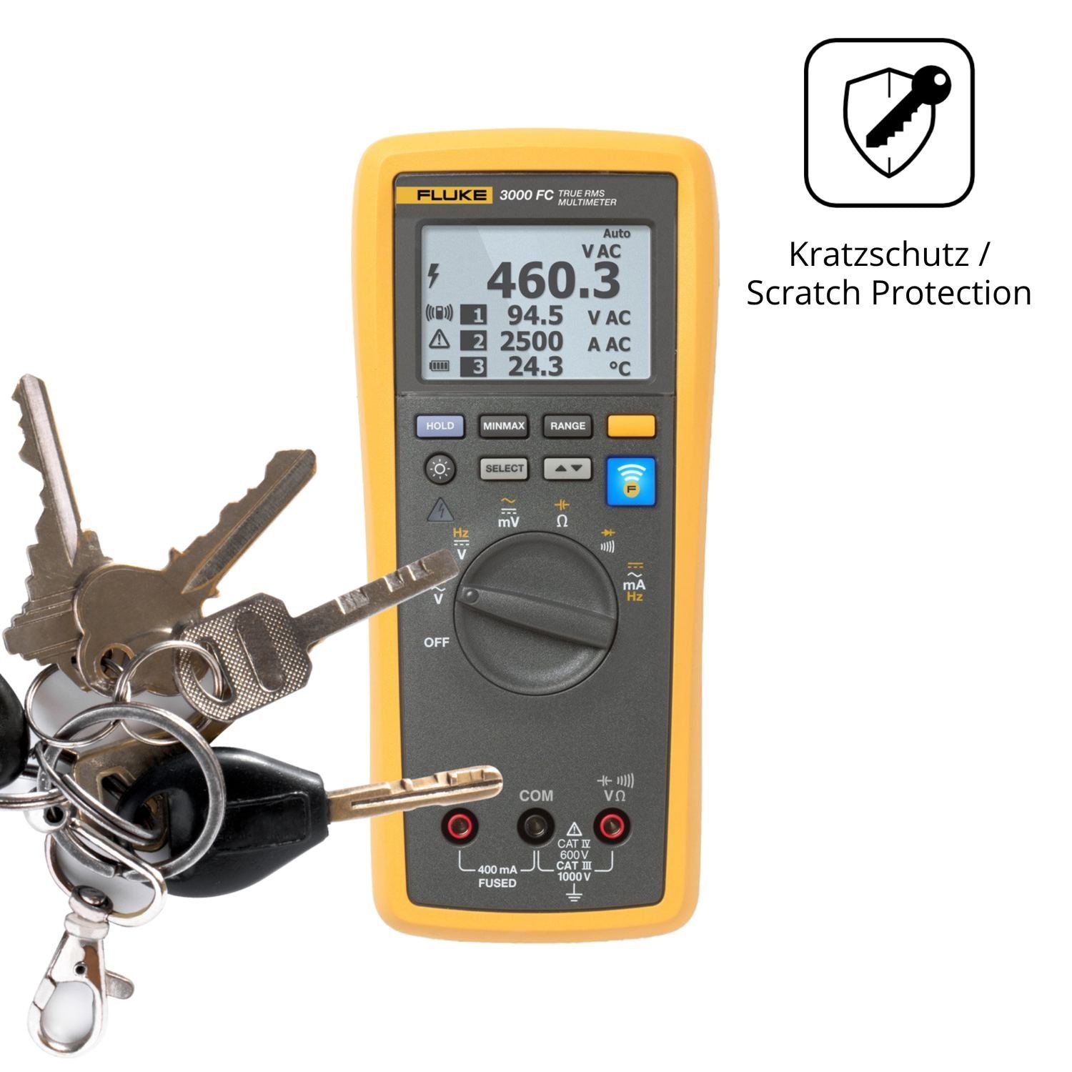 4x Schutzfolie klar für Fluke 3000 FC Display-Schu (4)