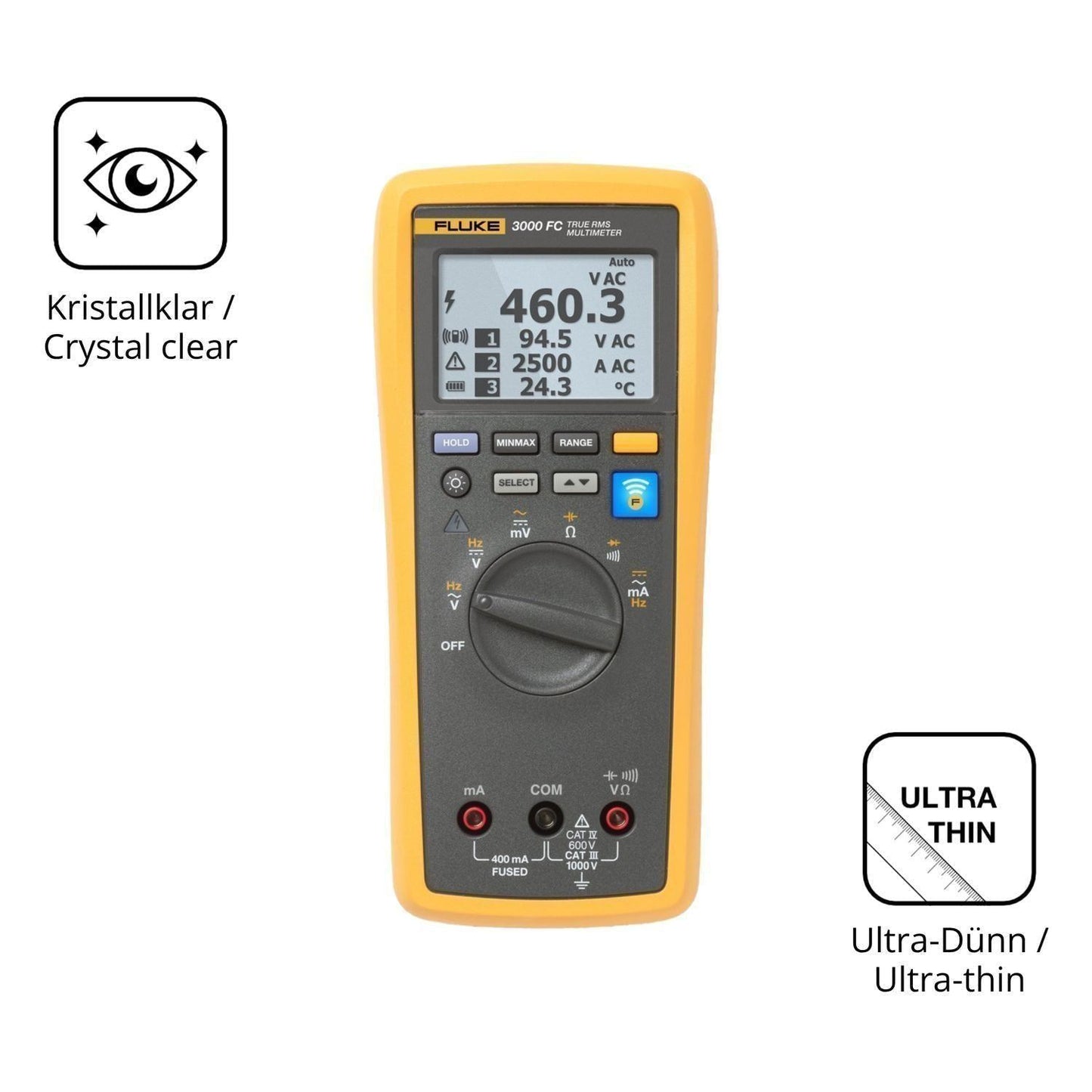4x Schutzfolie klar für Fluke 3000 FC Display-Schu (5)