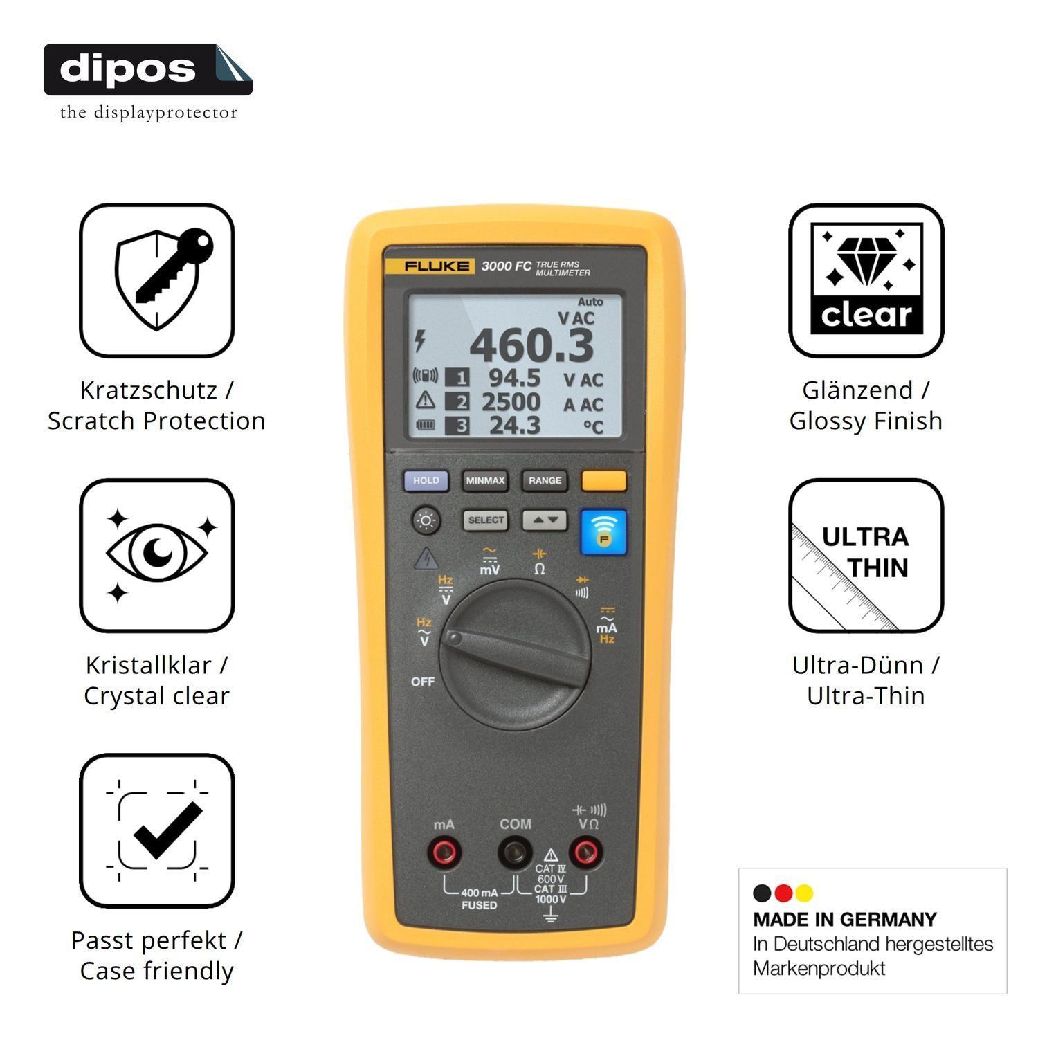 4x Schutzfolie klar für Fluke 3000 FC Display-Schu (7)