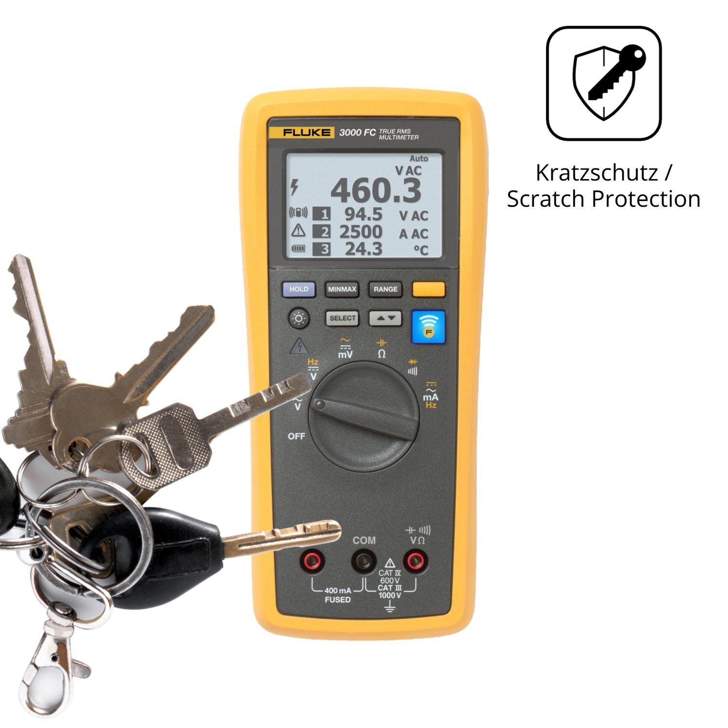 4x Schutzfolie matt für Fluke 3000 FC Display-Schu (4)