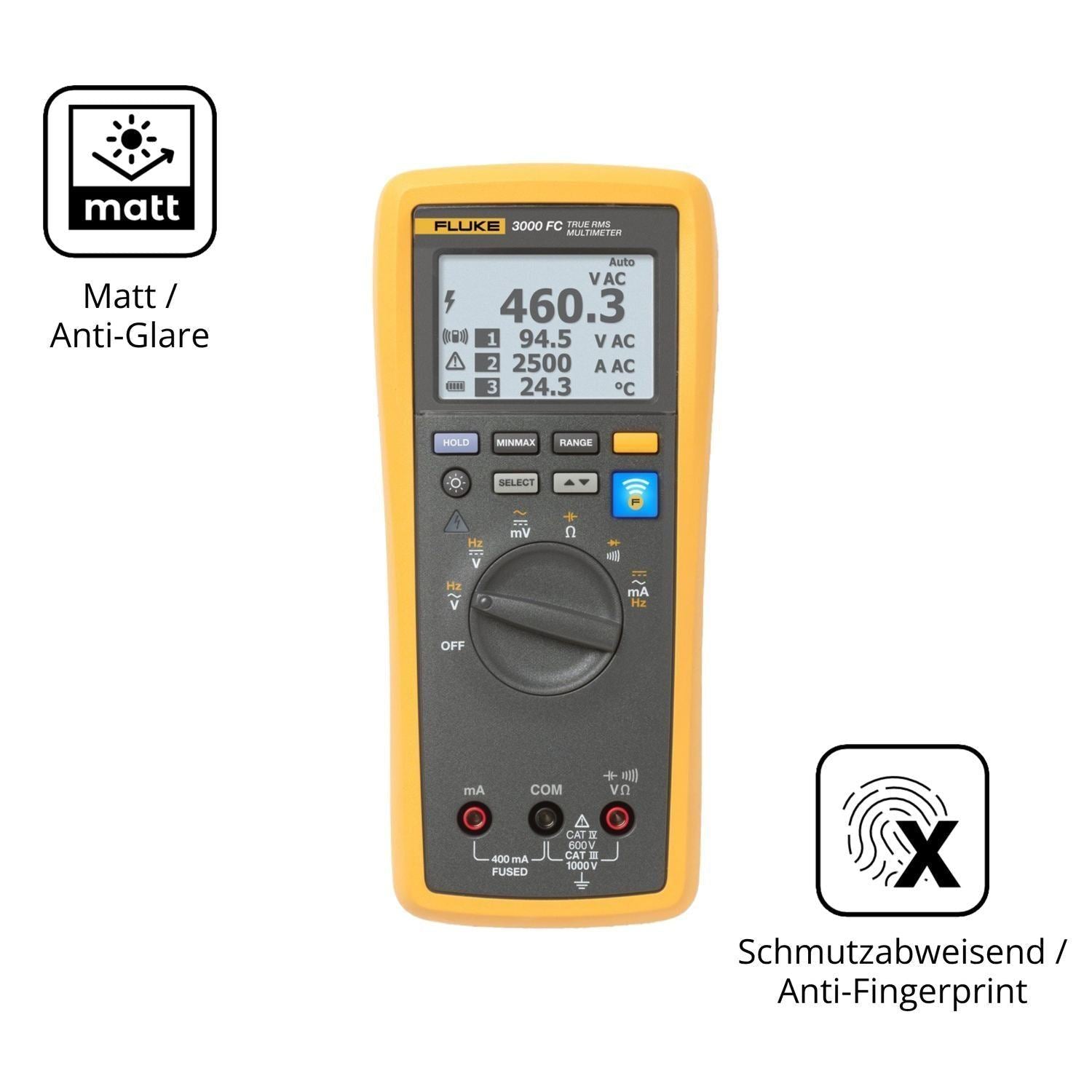 4x Schutzfolie matt für Fluke 3000 FC Display-Schu (5)