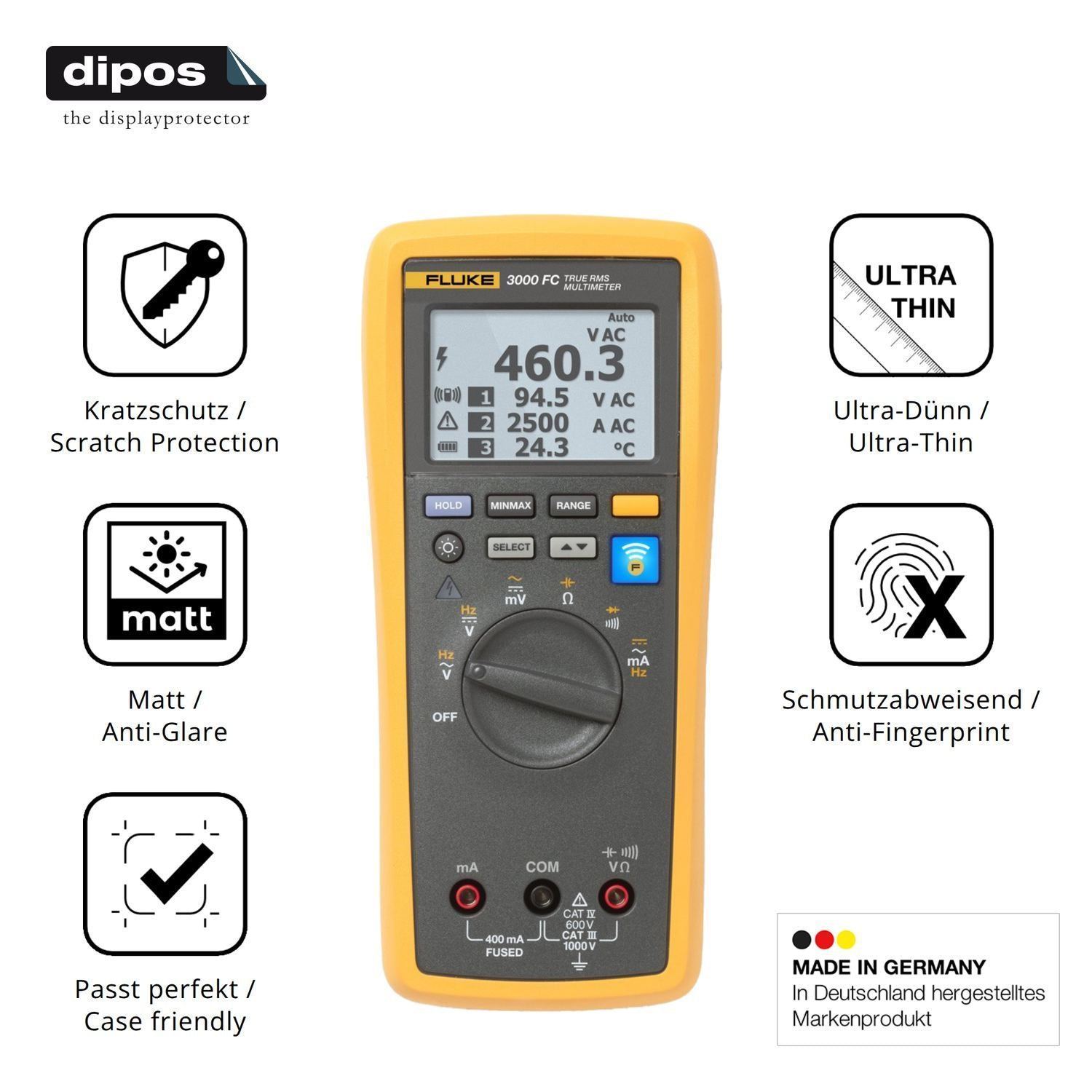 4x Schutzfolie matt für Fluke 3000 FC Display-Schu (7)