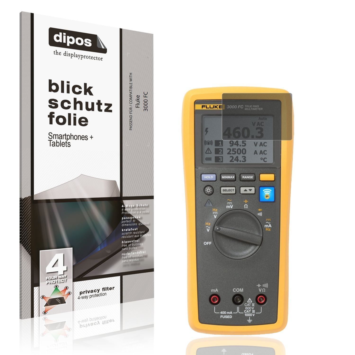 Blickschutzfolie für Fluke 3000 FC matt Schutzfoli (1)
