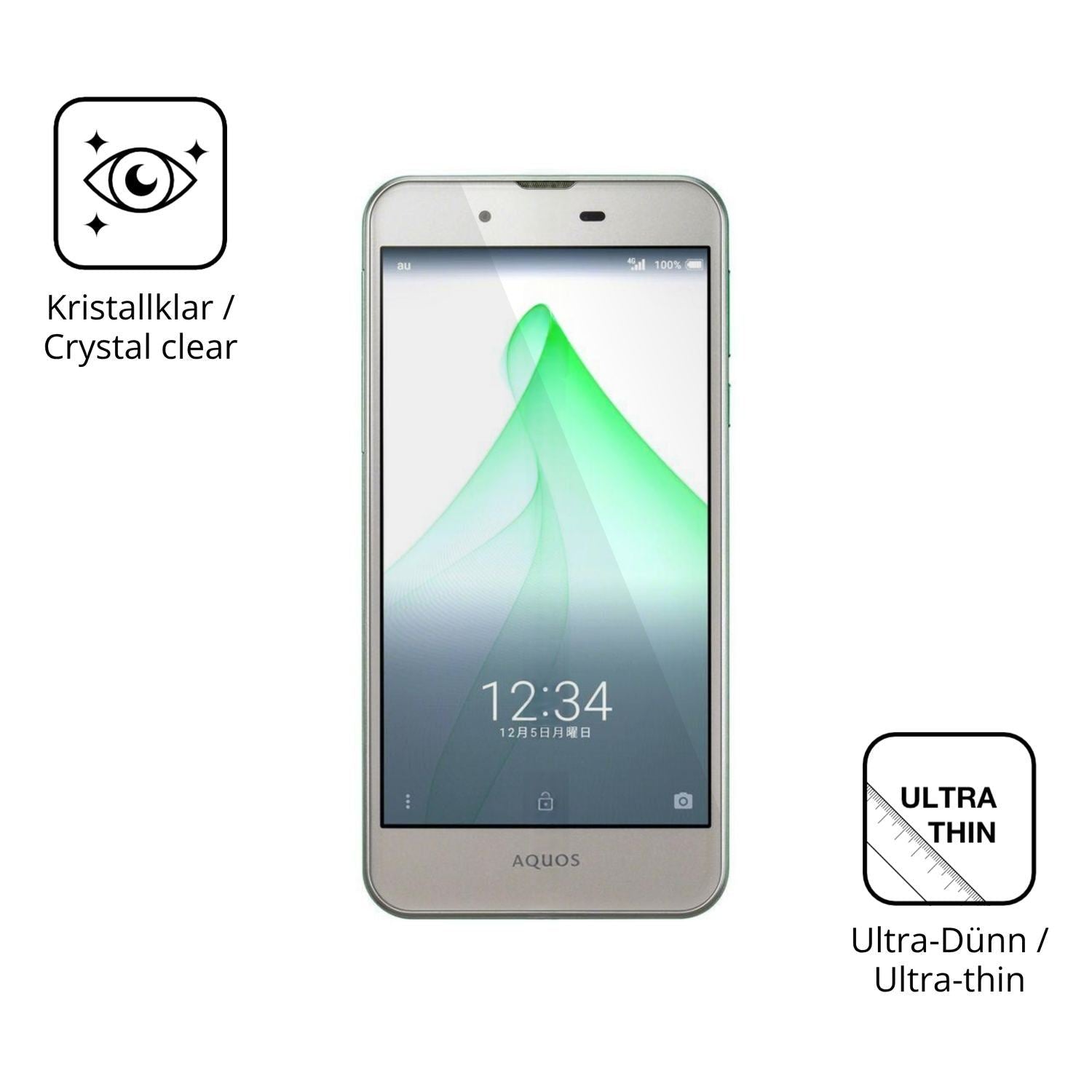 4x Schutzfolie klar für Sharp Aquos SHV37 Display- (5)