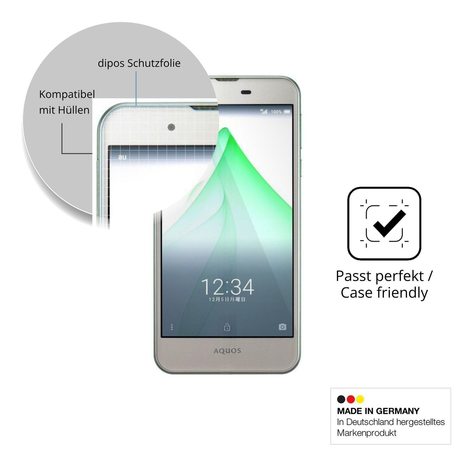 4x Schutzfolie klar für Sharp Aquos SHV37 Display- (6)