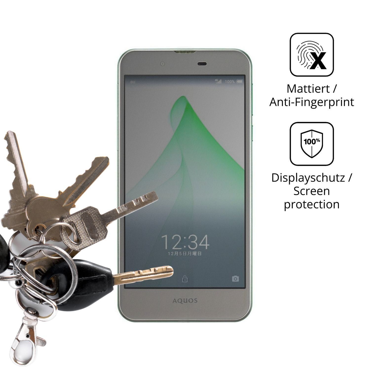Blickschutzfolie für Sharp Aquos SHV37 matt Schutz (3)