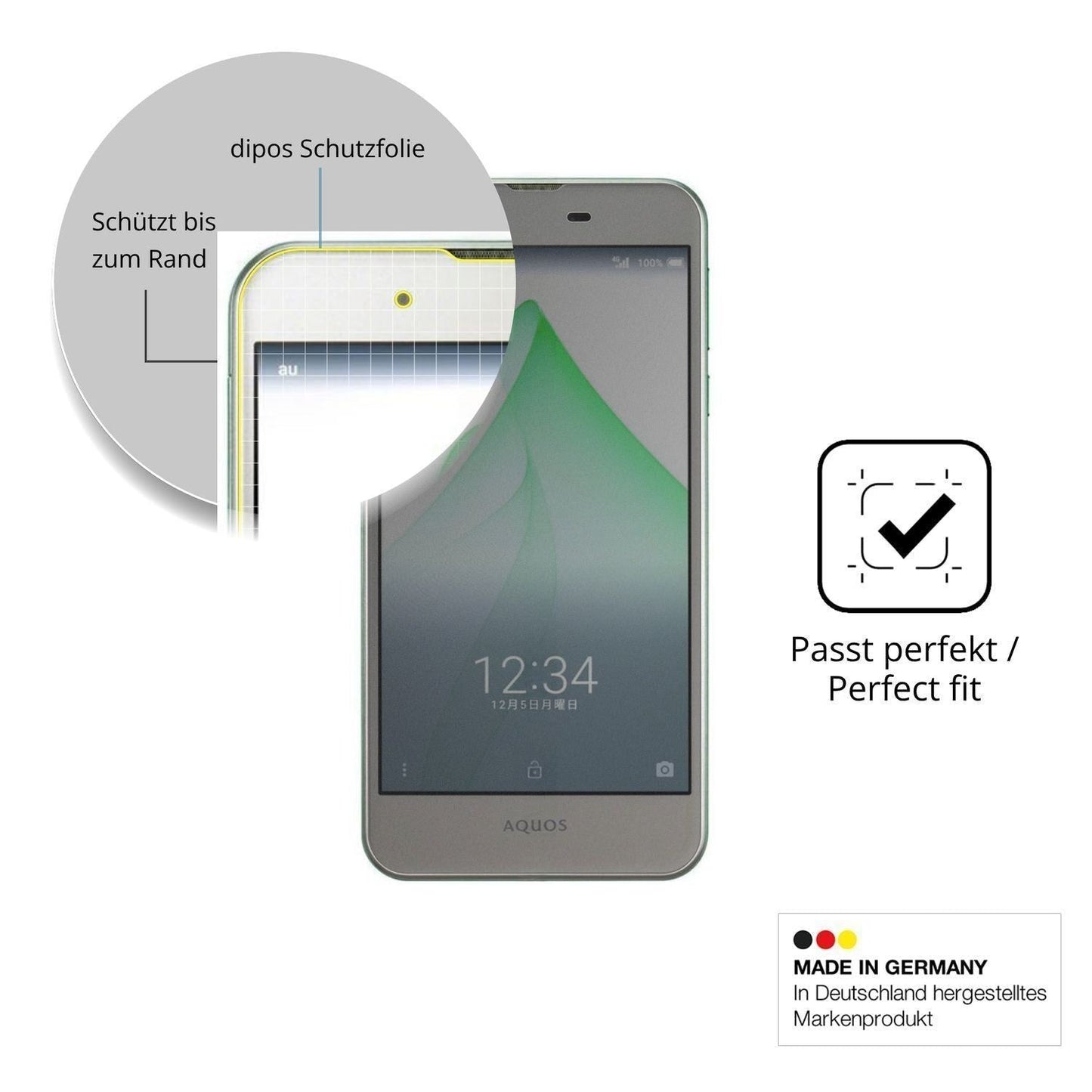 Blickschutzfolie für Sharp Aquos SHV37 matt Schutz (4)