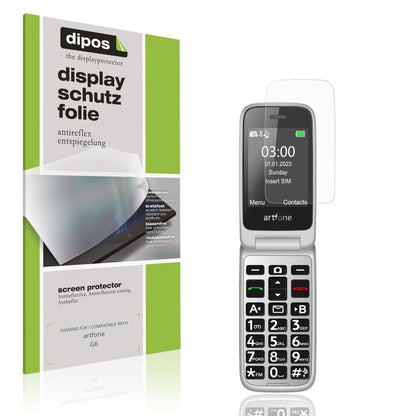 4x Schutzfolie matt für artfone G6 Display-Schutzf (1)