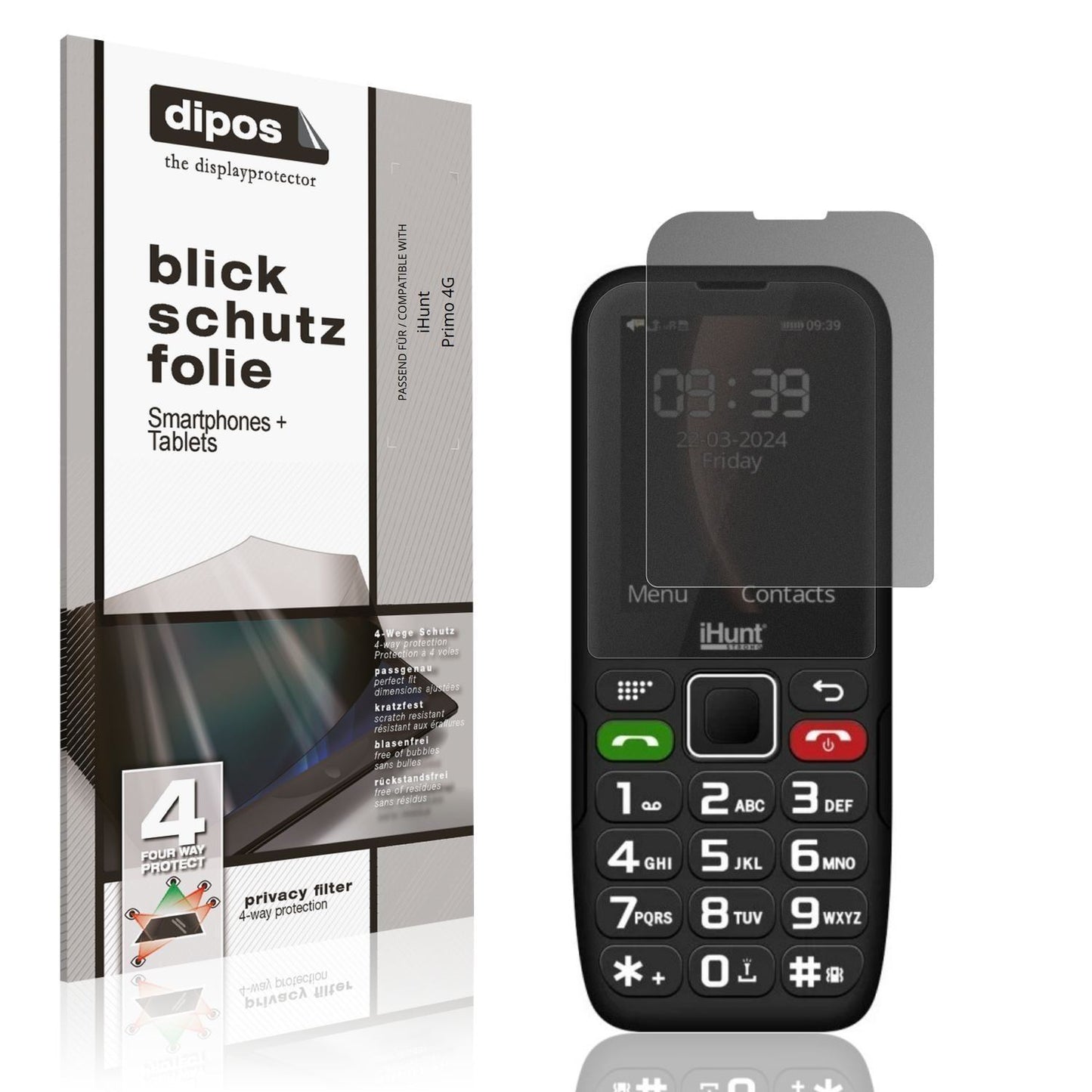 Blickschutzfolie für iHunt Primo 4G matt Schutzfol (1)