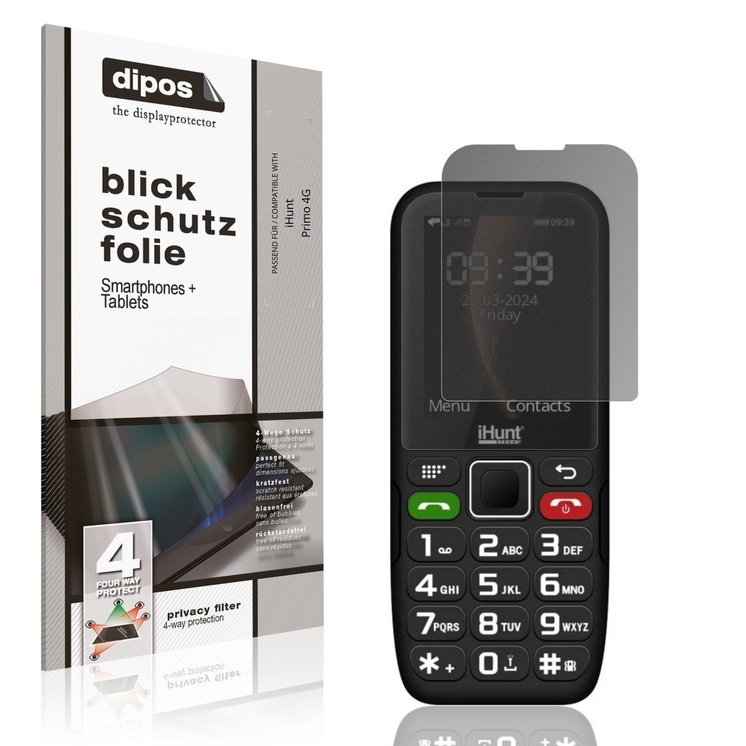 Blickschutzfolie für iHunt Primo 4G matt Schutzfol (1)