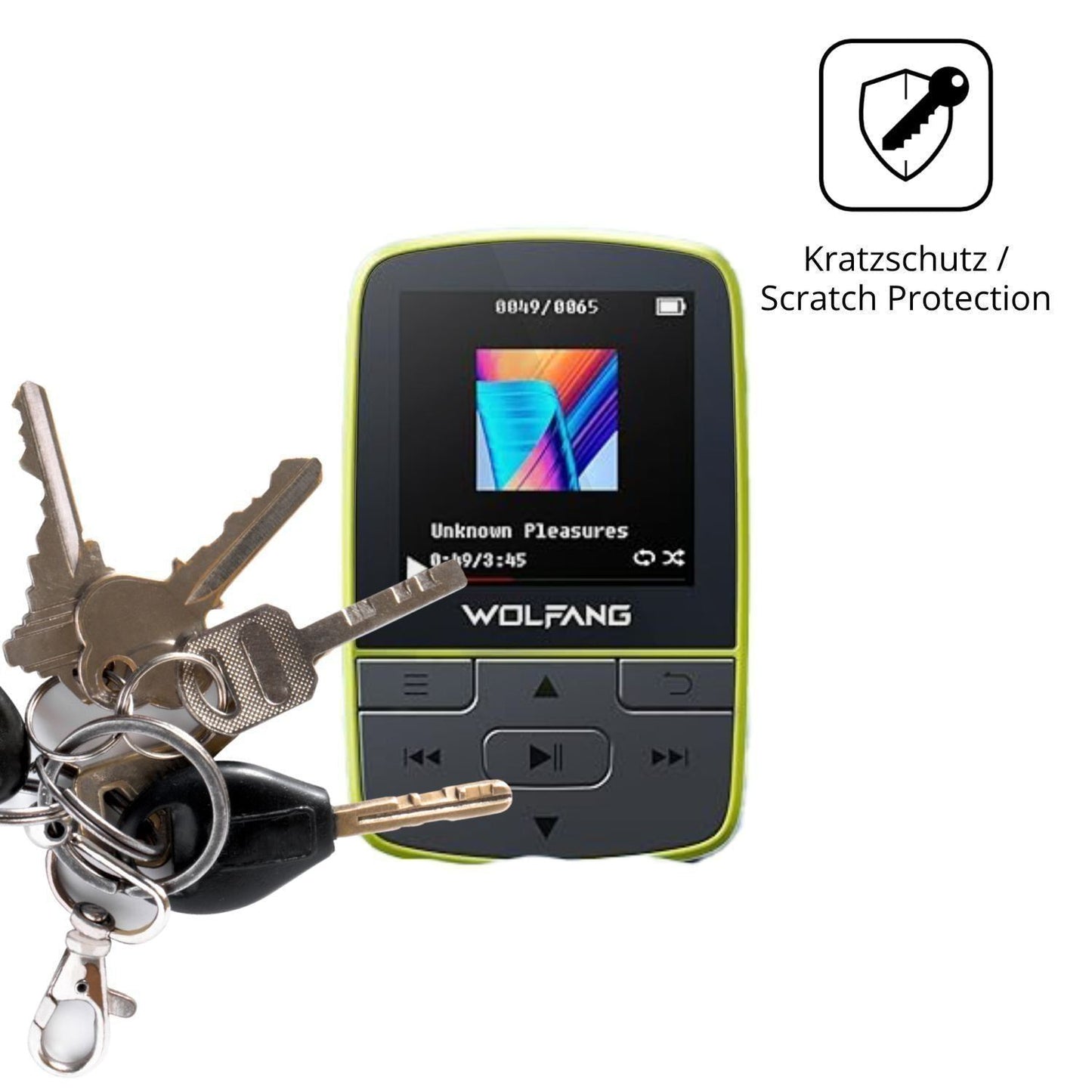 4x Schutzfolie klar für WOLFANG WMP01 MP3-Player D (4)
