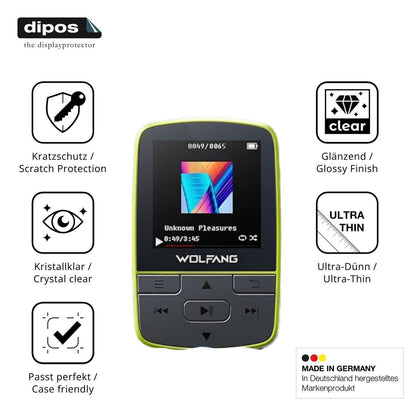 4x Schutzfolie klar für WOLFANG WMP01 MP3-Player D (7)