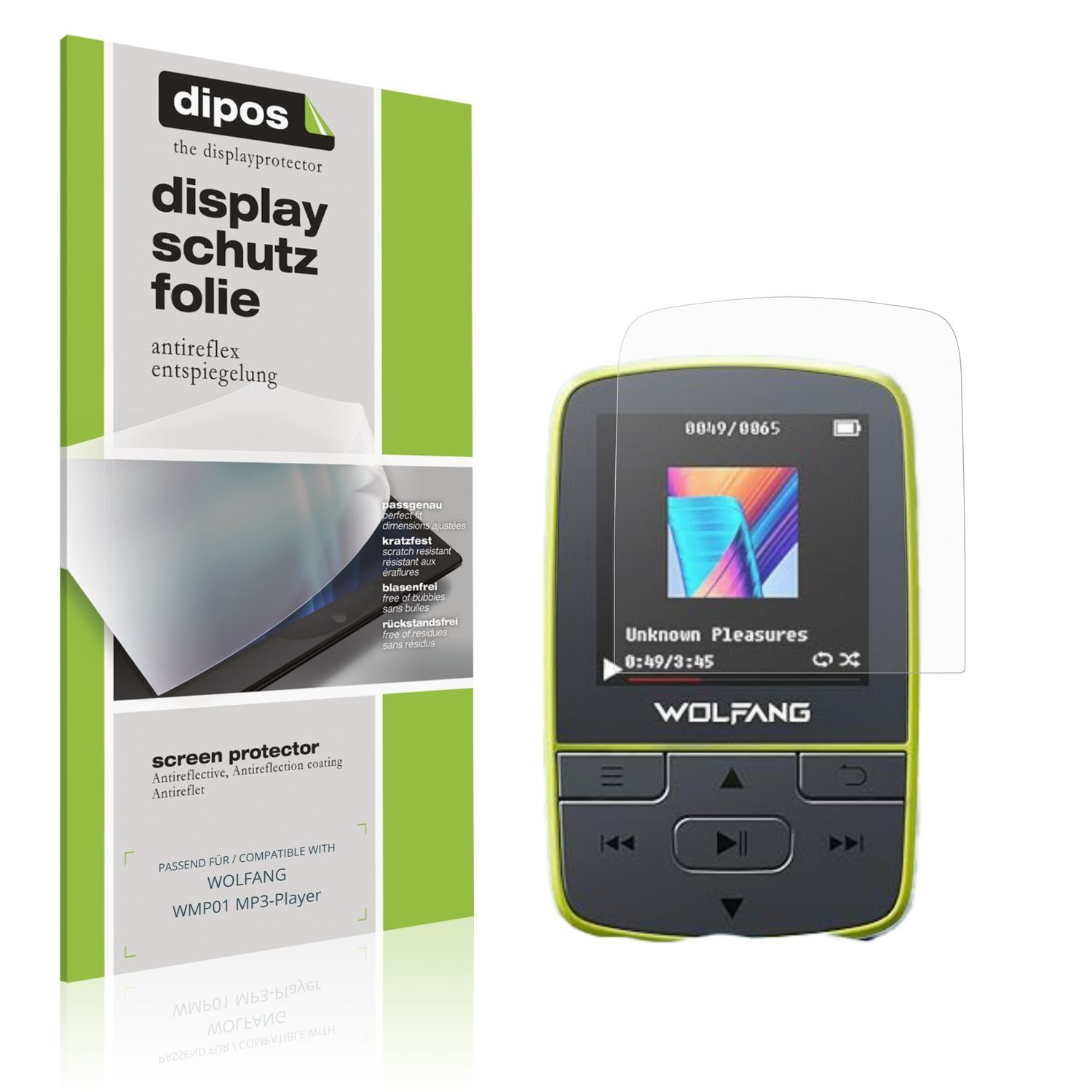 4x Schutzfolie matt für WOLFANG WMP01 MP3-Player D (1)