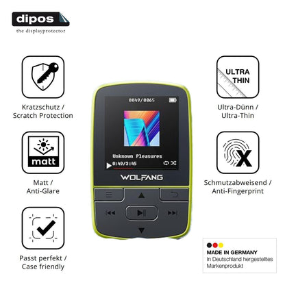 4x Schutzfolie matt für WOLFANG WMP01 MP3-Player D (7)