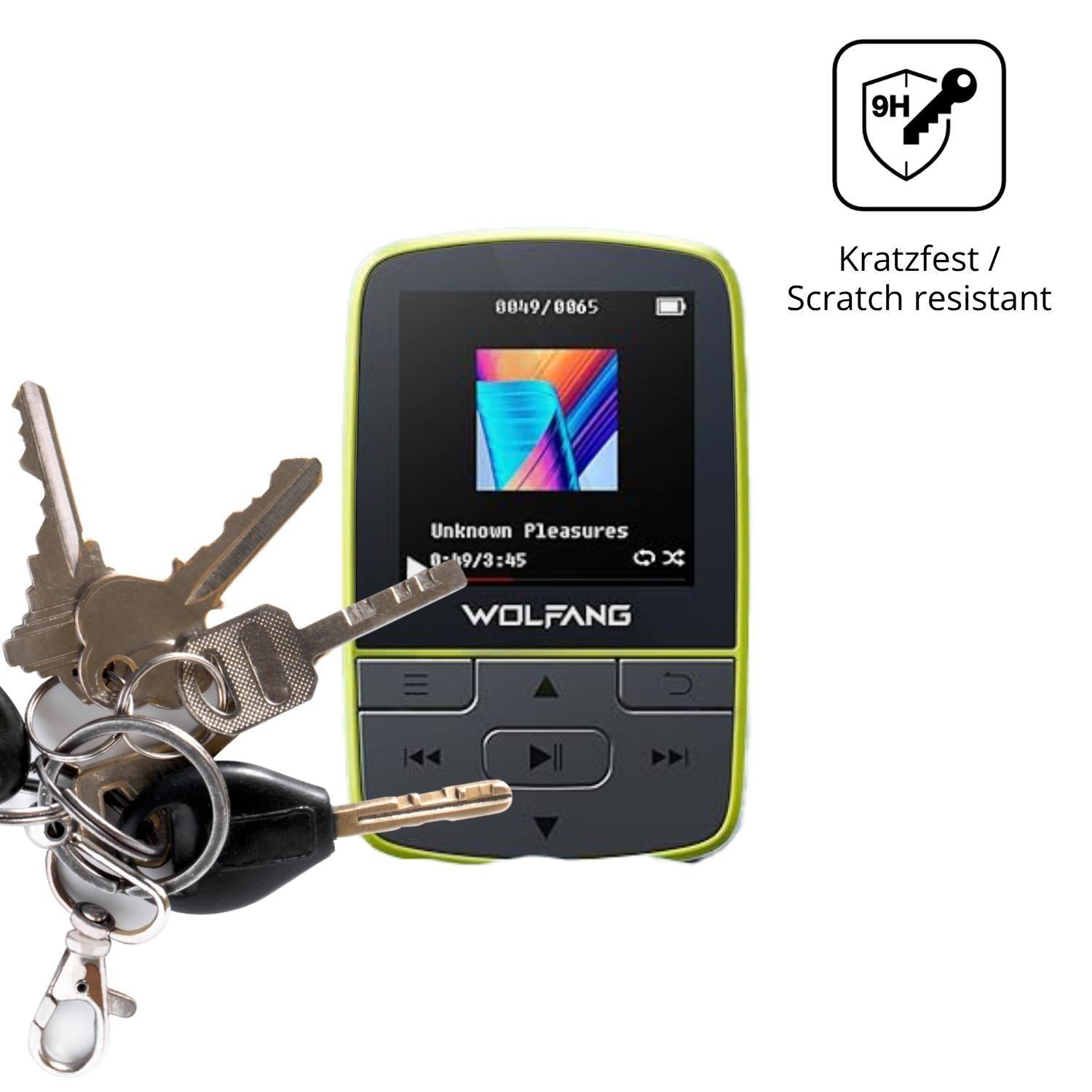 2x 9H Schutzfolie für WOLFANG WMP01 MP3-Player Pan (3)