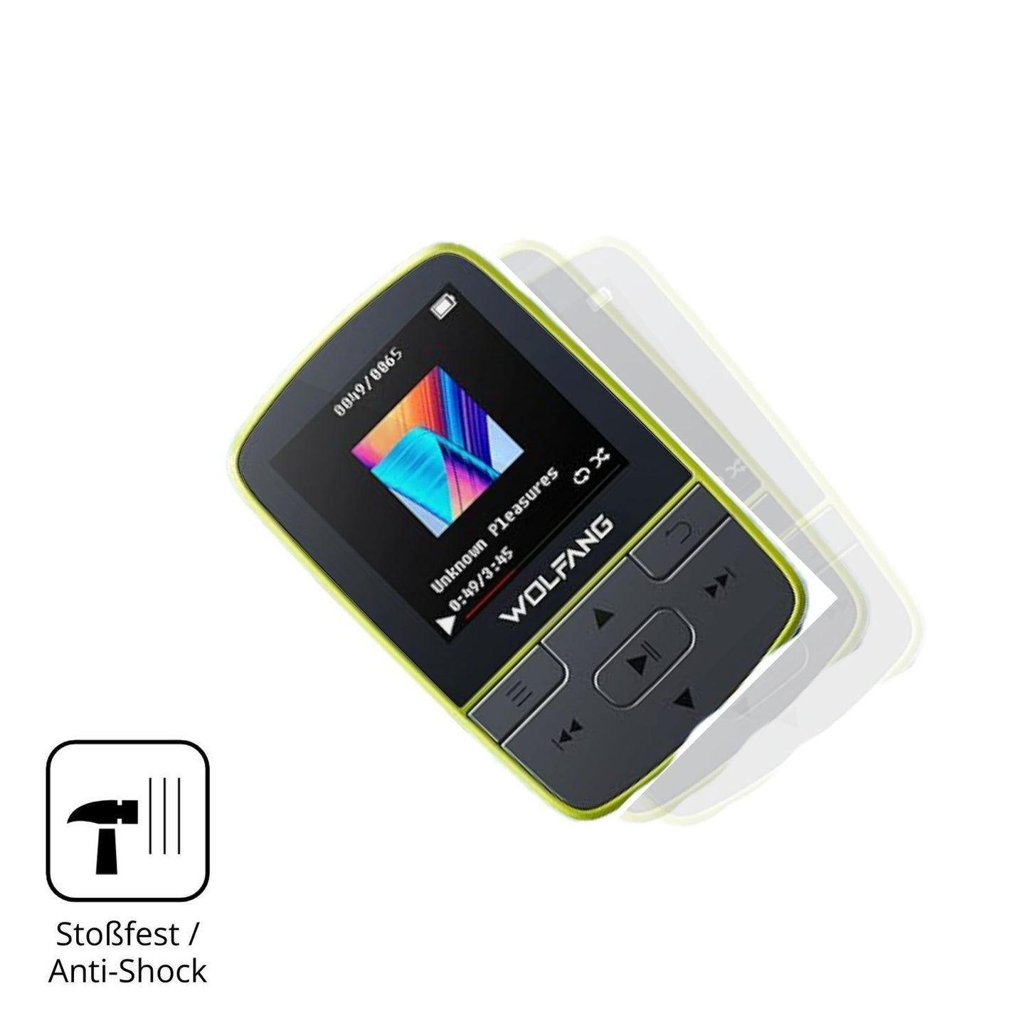 2x 9H Schutzfolie für WOLFANG WMP01 MP3-Player Pan (4)