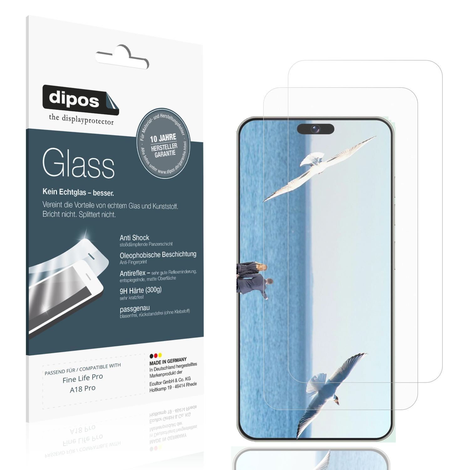 2x 9H Schutzfolie matt für Fine Life Pro A18 Pro P (1)