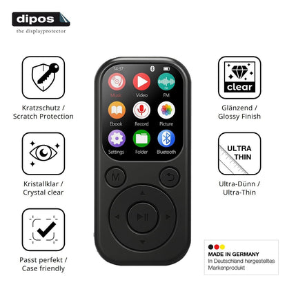4x Schutzfolie klar für Taichaeu 01D MP3-Player Di (7)