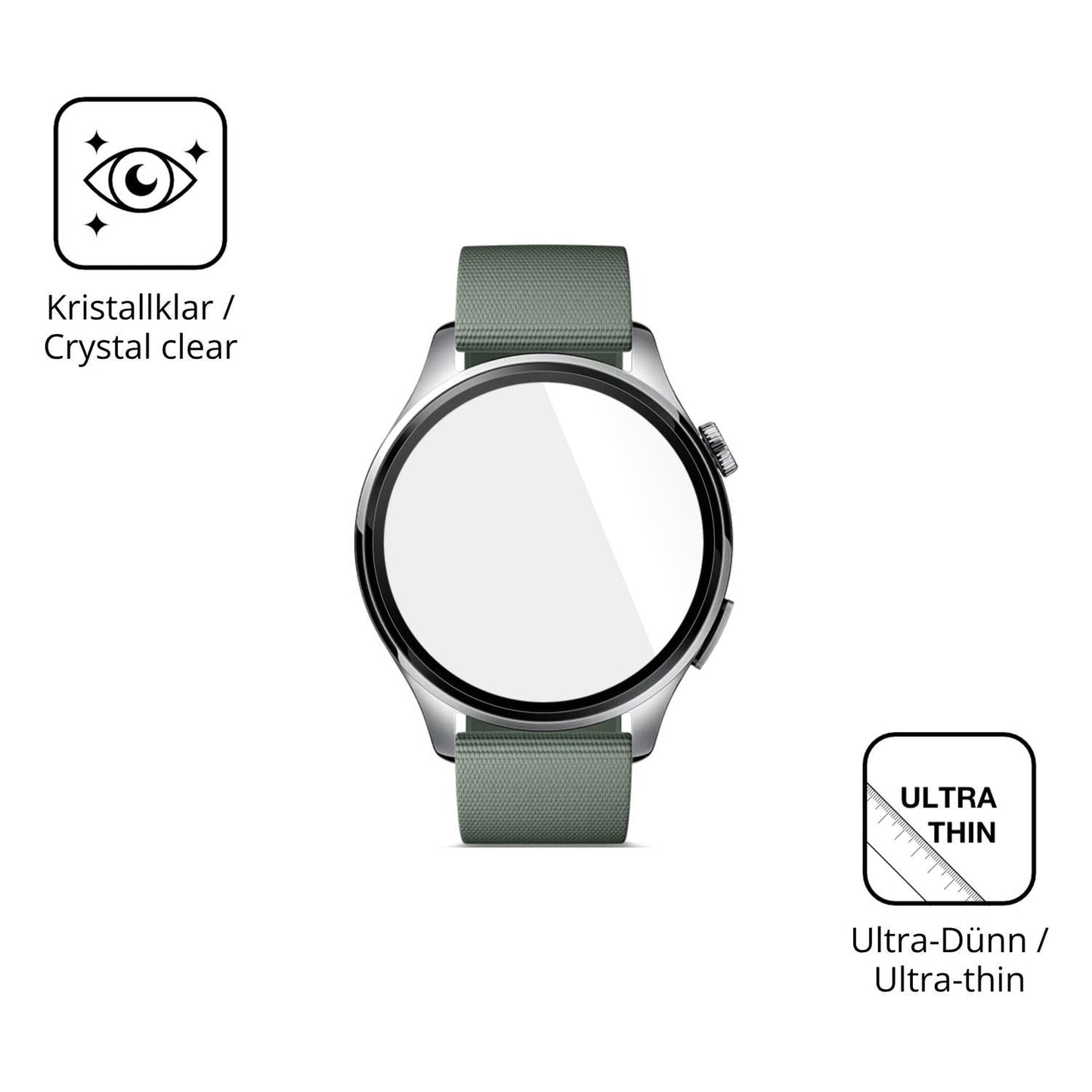 6x Schutzfolie klar für Xiaomi Watch5 Display-Schu (5)