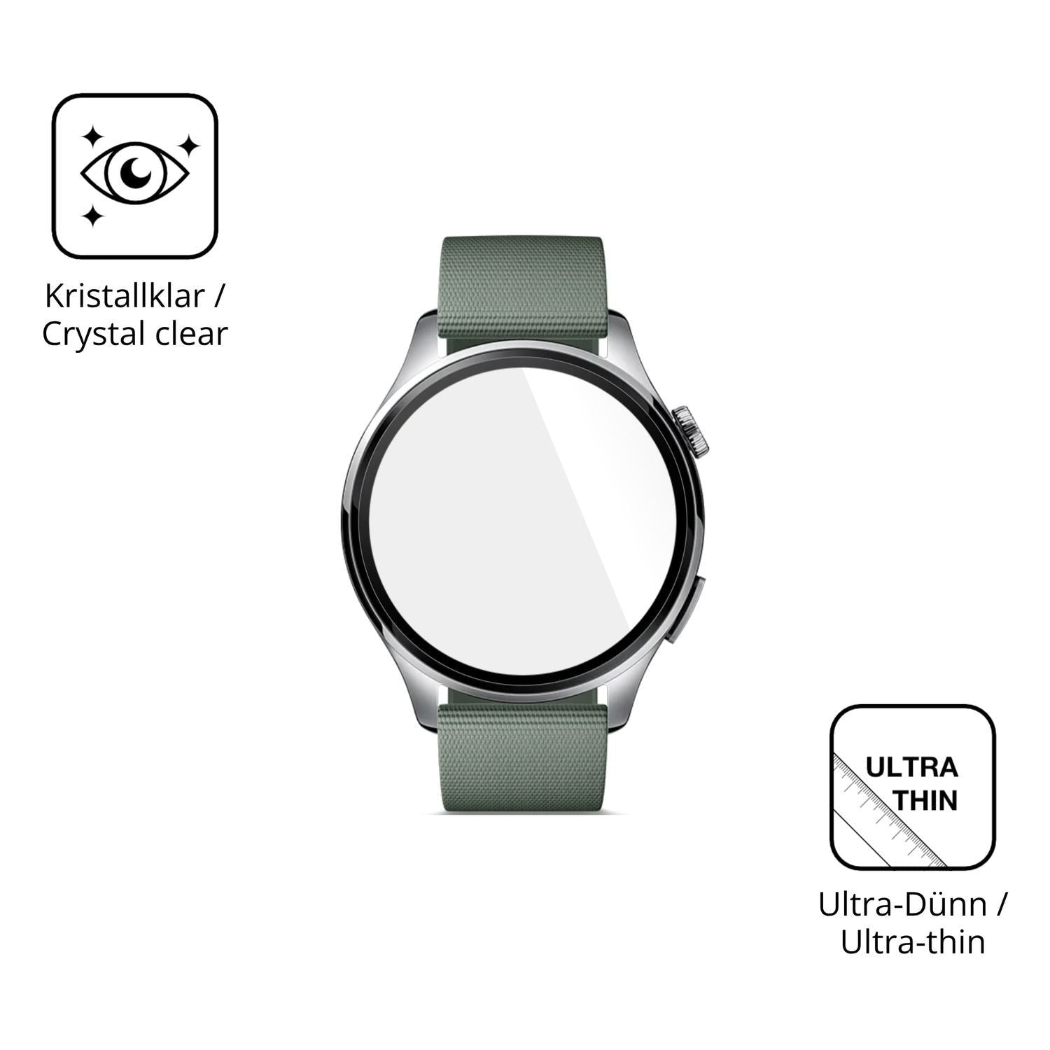 6x Schutzfolie klar für Xiaomi Watch5 Display-Schu (5)