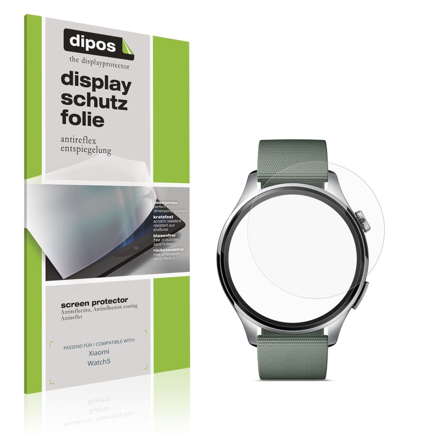 6x Schutzfolie matt für Xiaomi Watch5 Display-Schu (1)