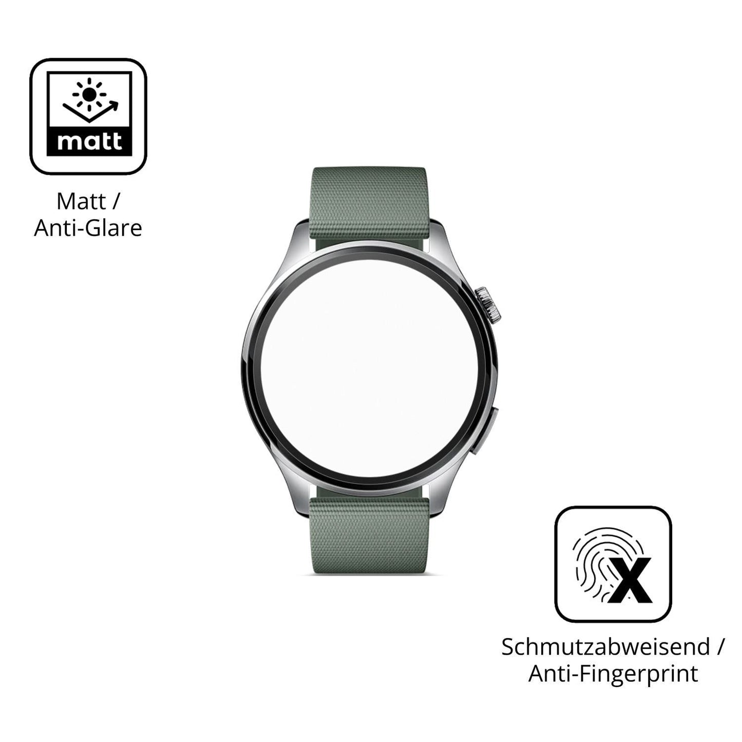 6x Schutzfolie matt für Xiaomi Watch5 Display-Schu (5)