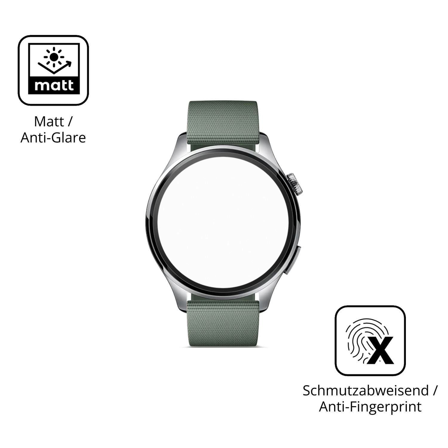 6x Schutzfolie matt für Xiaomi Watch5 Display-Schu (5)