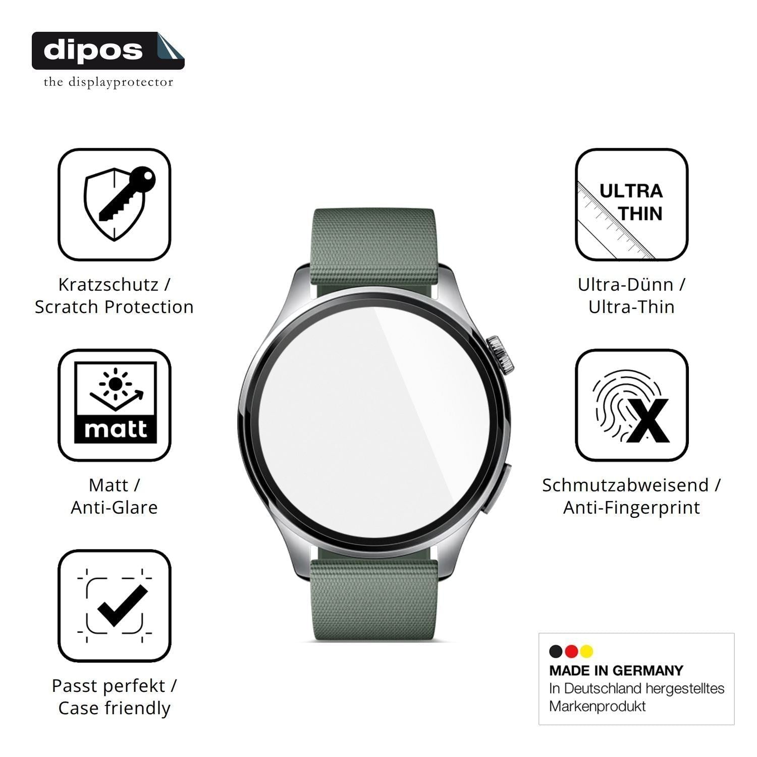 6x Schutzfolie matt für Xiaomi Watch5 Display-Schu (7)