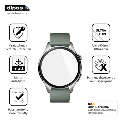 6x Schutzfolie matt für Xiaomi Watch5 Display-Schu (7)