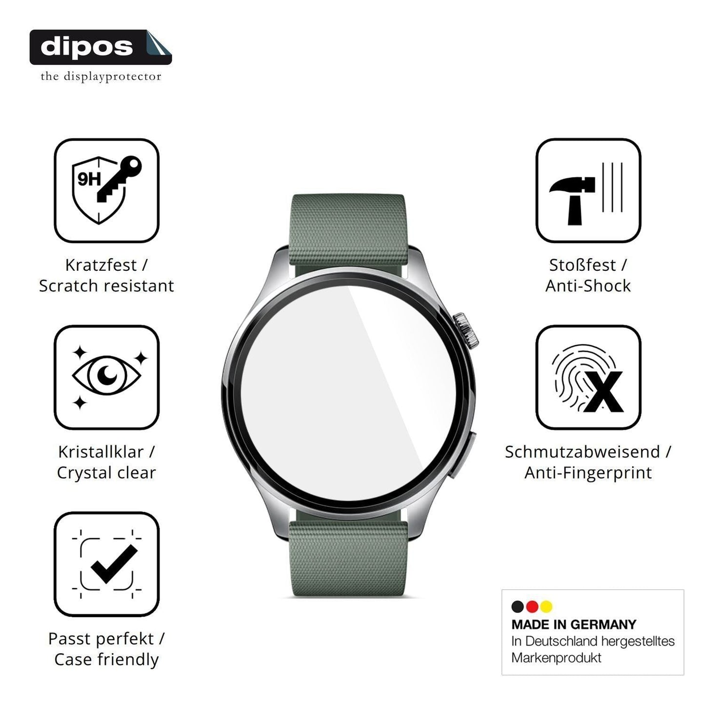 2x 9H Schutzfolie für Xiaomi Watch5 Panzerfolie (7)