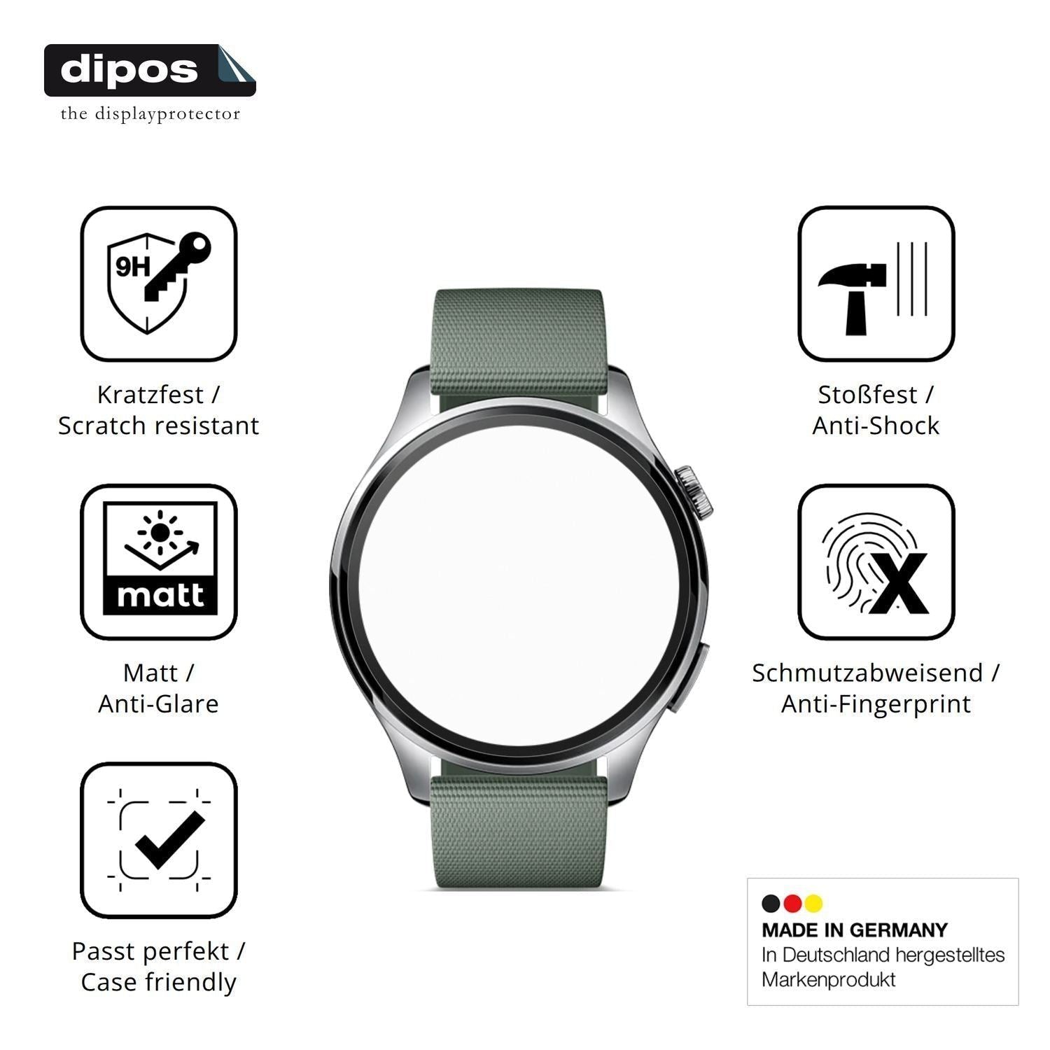 2x 9H Schutzfolie matt für Xiaomi Watch5 Panzerfol (7)