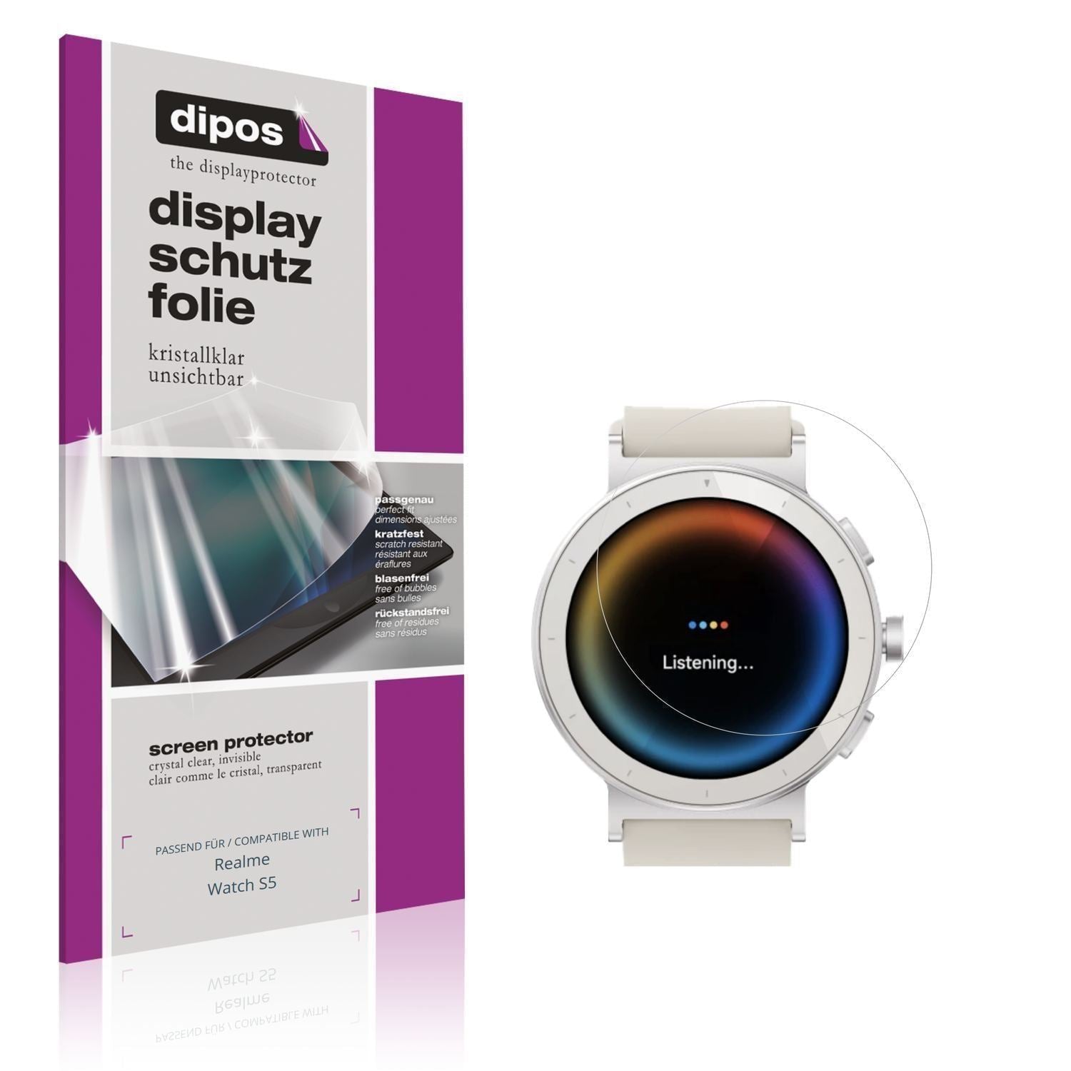 6x Schutzfolie klar für Realme Watch S5 Display-Sc (1)