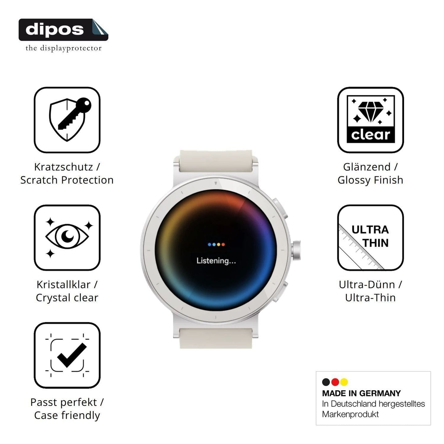 6x Schutzfolie klar für Realme Watch S5 Display-Sc (7)