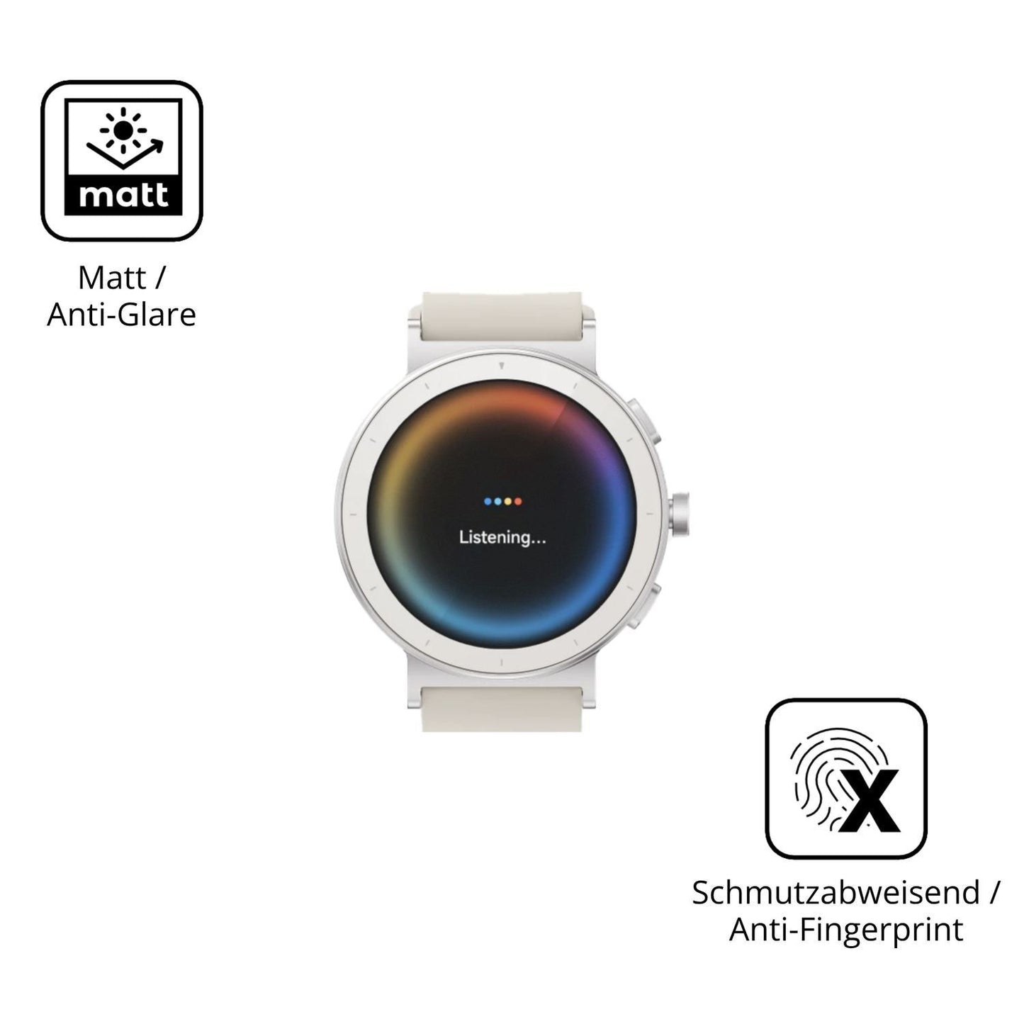 6x Schutzfolie matt für Realme Watch S5 Display-Sc (5)
