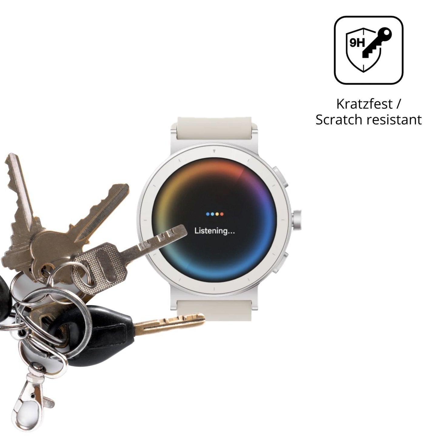 2x 9H Schutzfolie matt für Realme Watch S5 Panzerf (3)