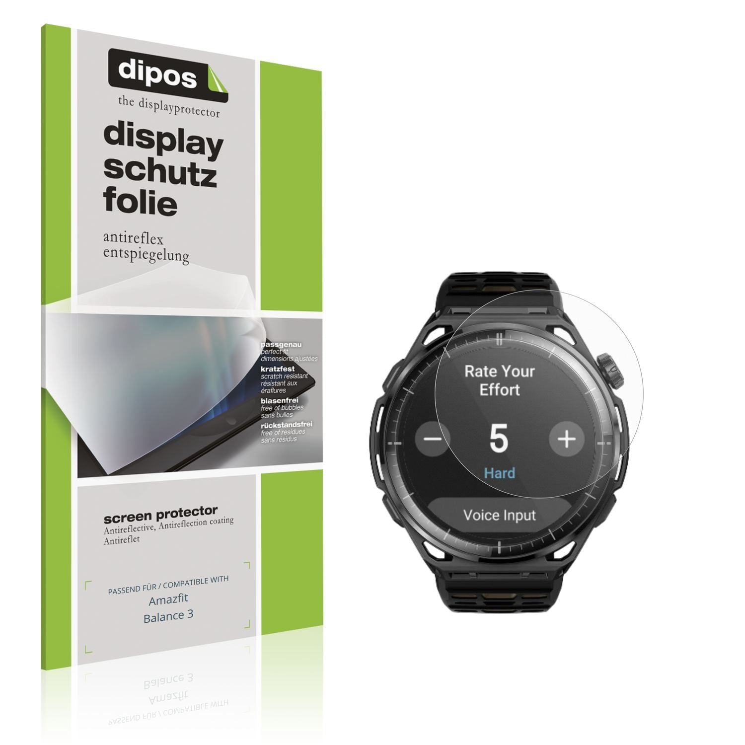 6x Schutzfolie matt für Amazfit Balance 3 Display- (1)