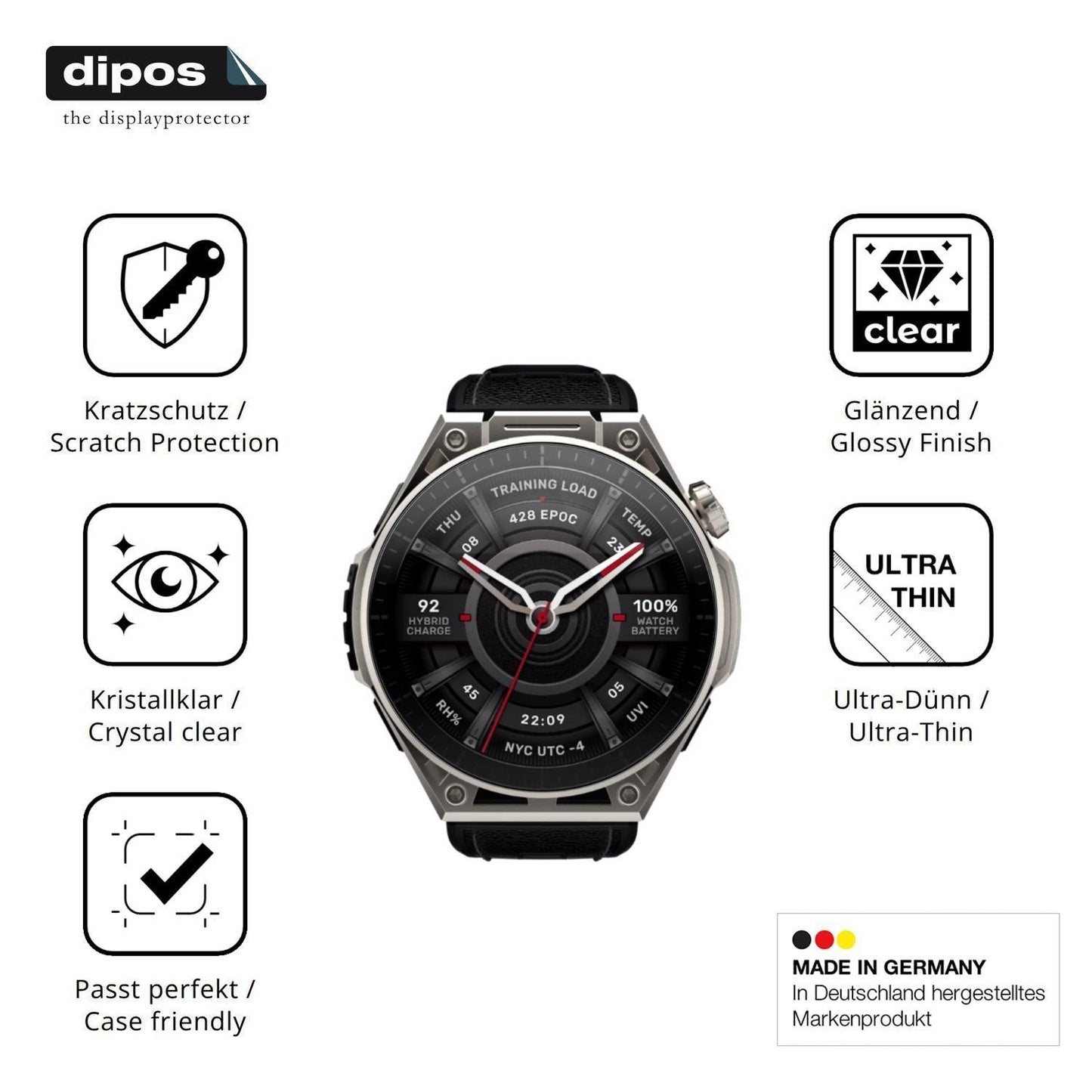 6x Schutzfolie klar für Amazfit Balance Ultra Disp (7)