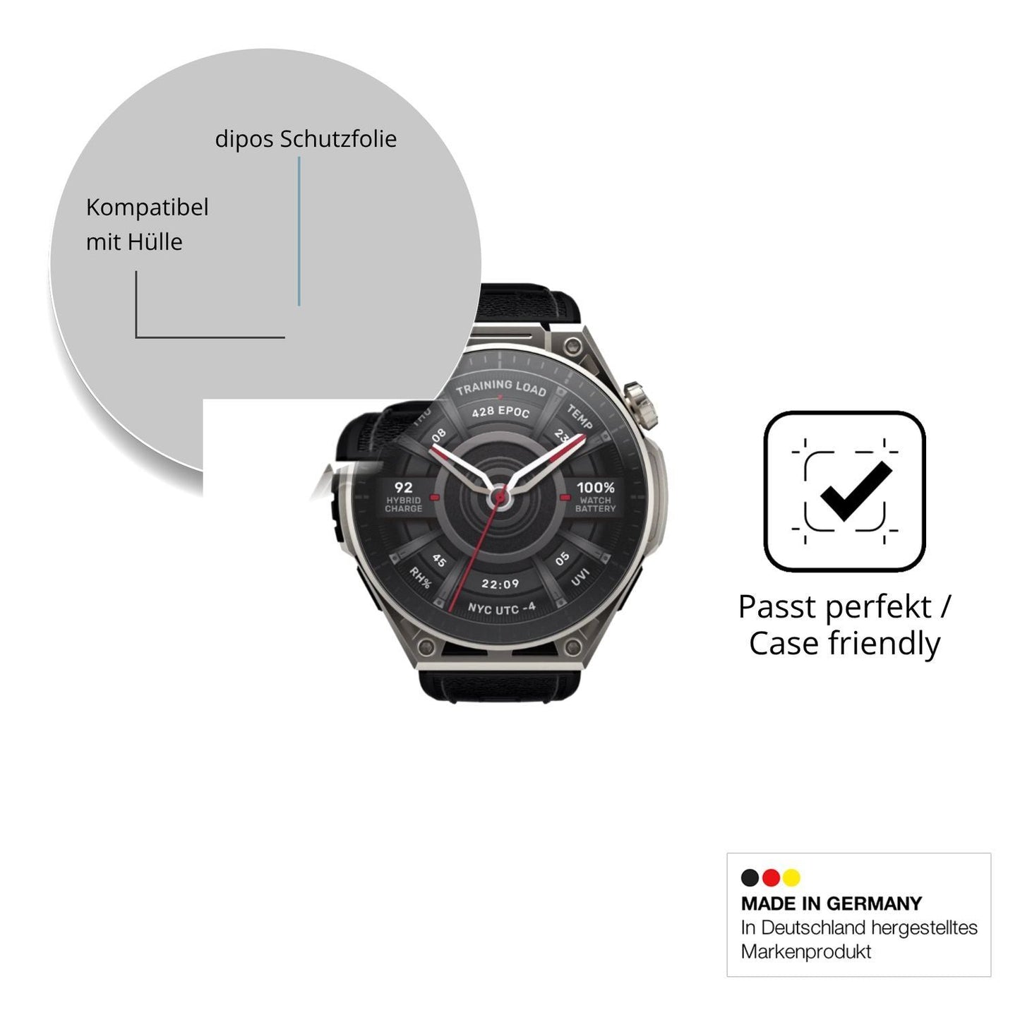 6x Schutzfolie matt für Amazfit Balance Ultra Disp (6)