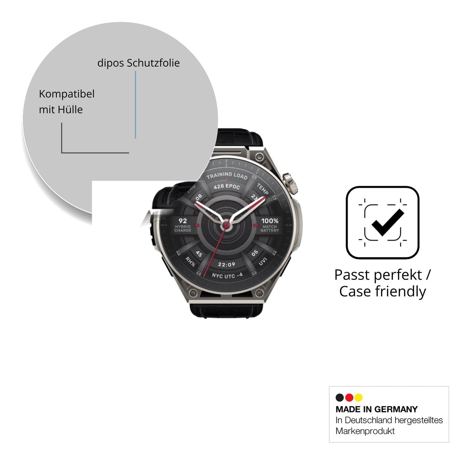 6x Schutzfolie matt für Amazfit Balance Ultra Disp (6)