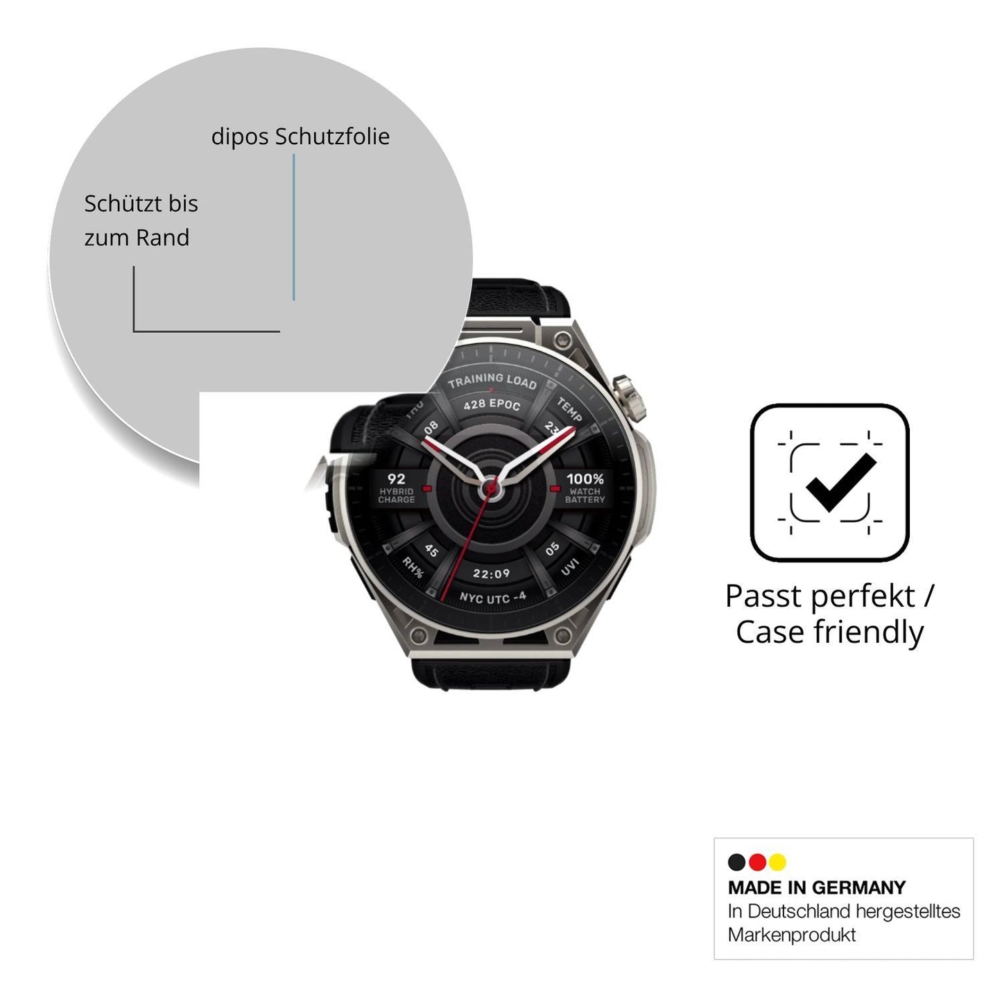 2x 9H Schutzfolie für Amazfit Balance Ultra Panzer (6)