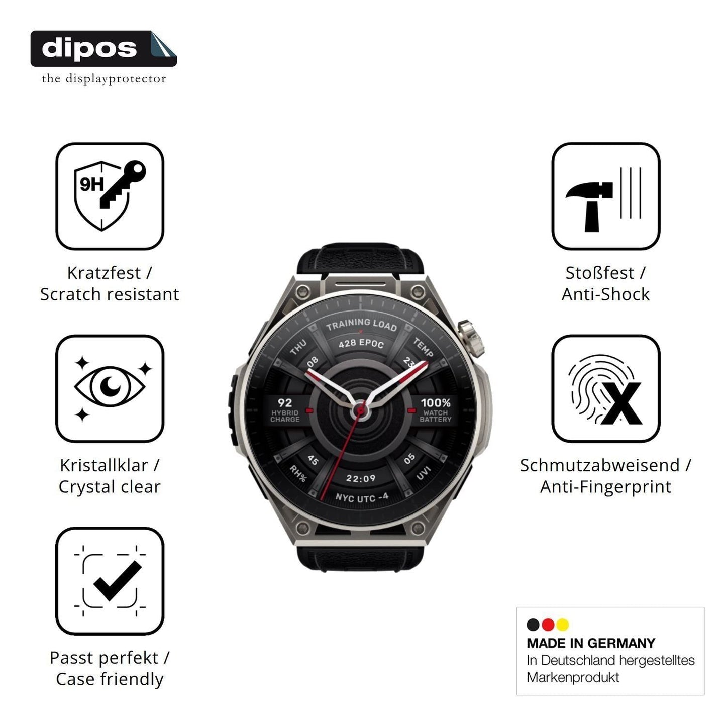 2x 9H Schutzfolie für Amazfit Balance Ultra Panzer (7)