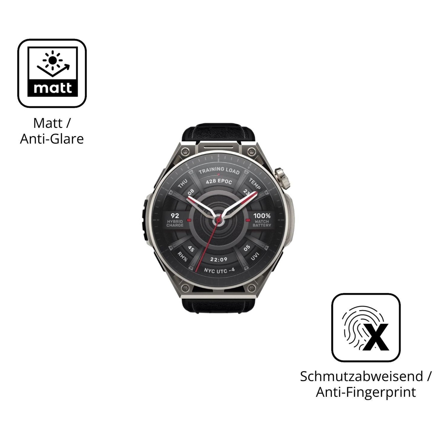 2x 9H Schutzfolie matt für Amazfit Balance Ultra P (5)