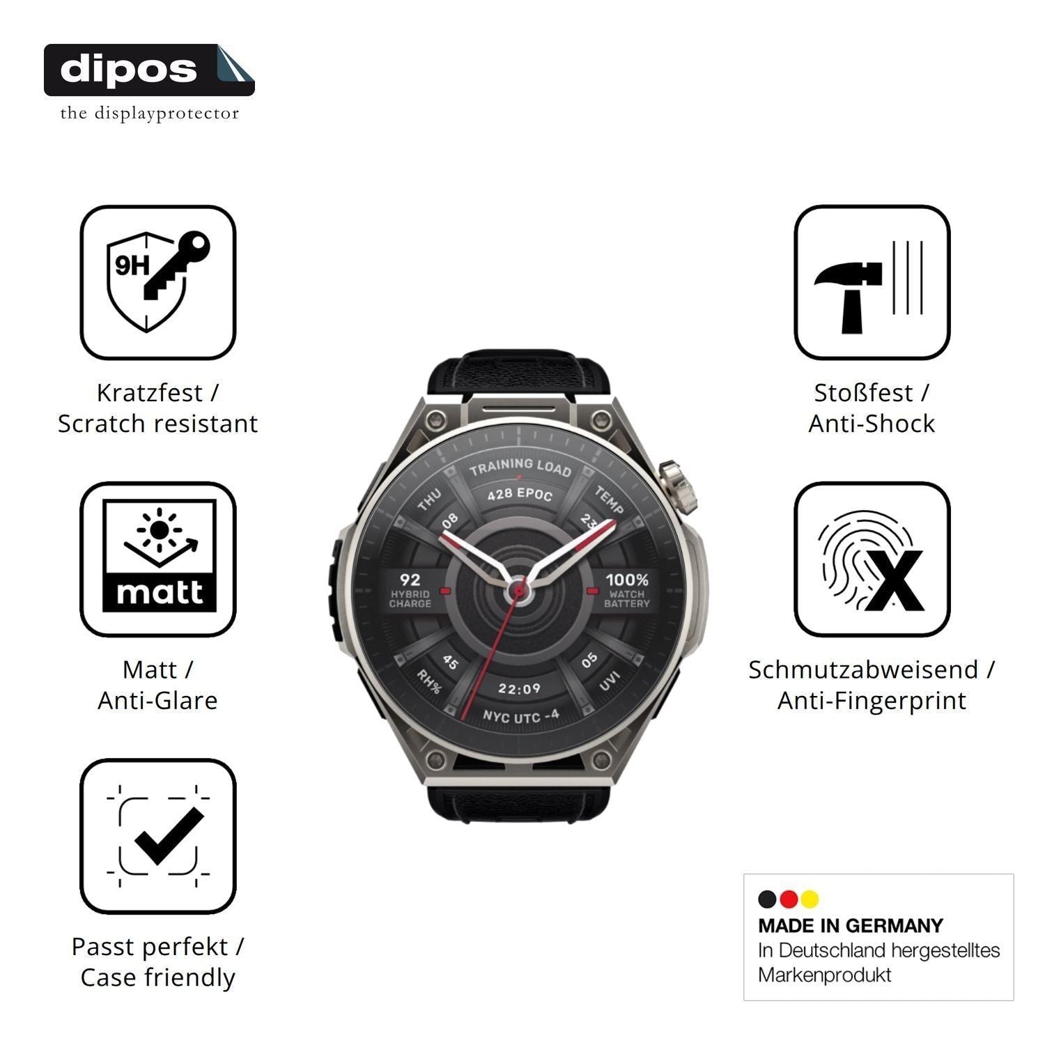 2x 9H Schutzfolie matt für Amazfit Balance Ultra P (7)