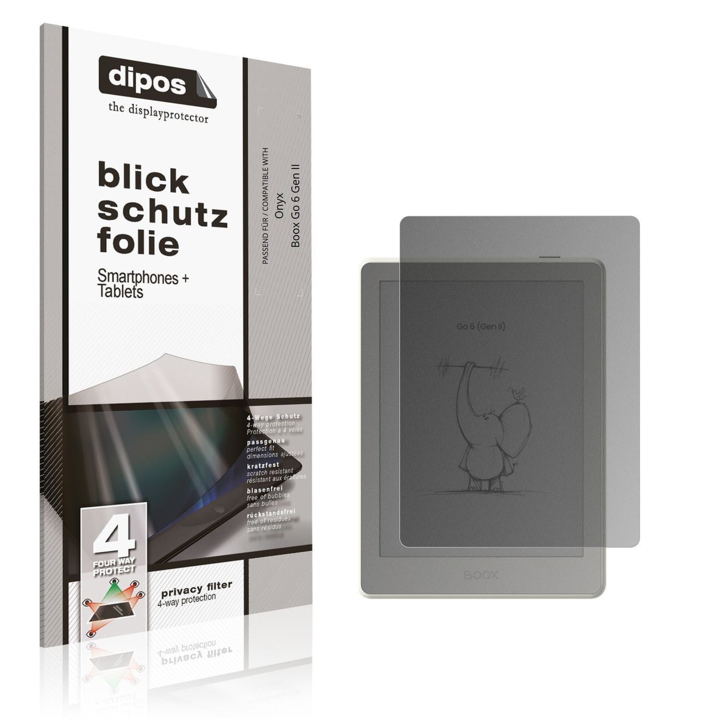 Blickschutzfolie für Onyx Boox Go 6 Gen II matt Sc (1)
