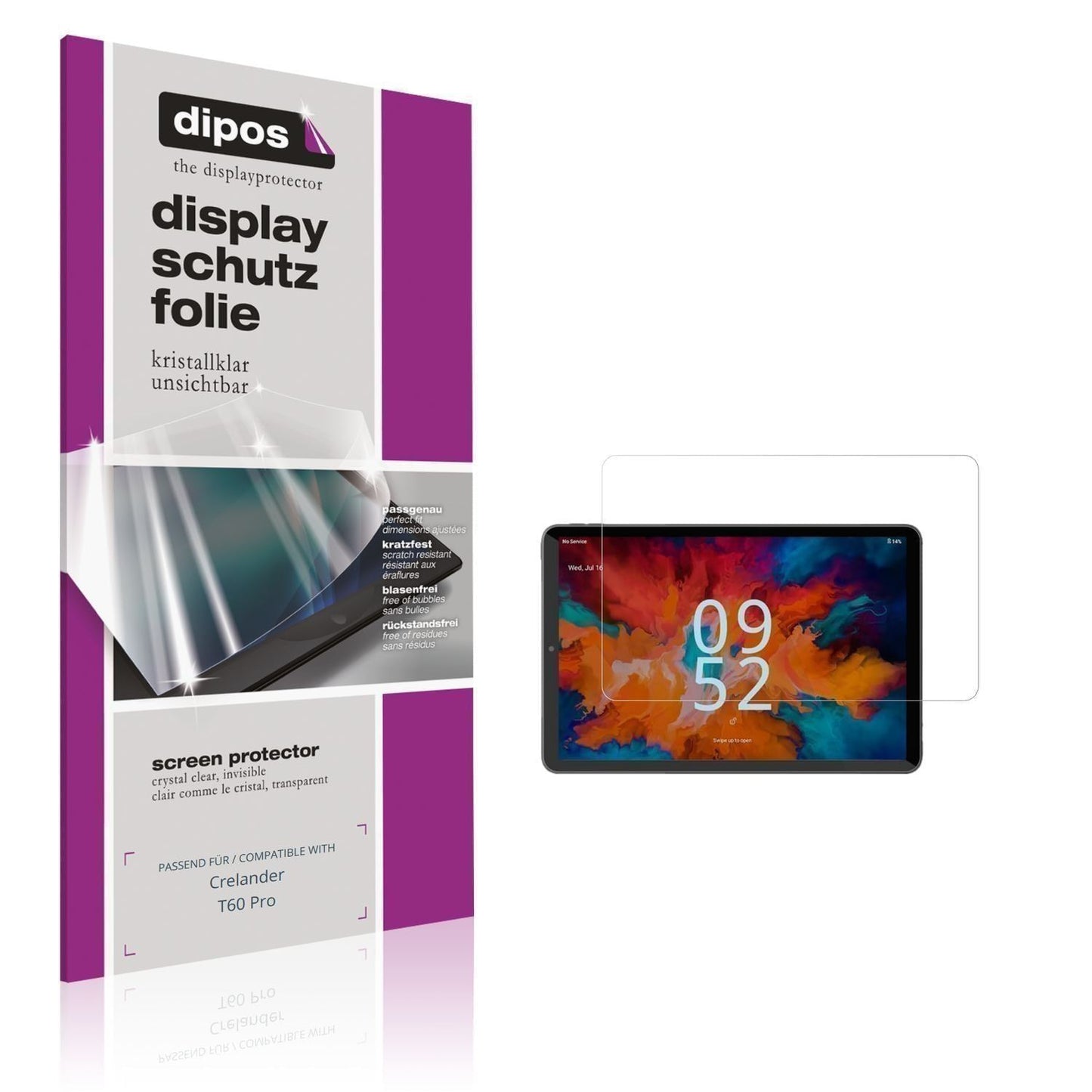 2x Schutzfolie klar für Crelander T60 Pro Display- (1)