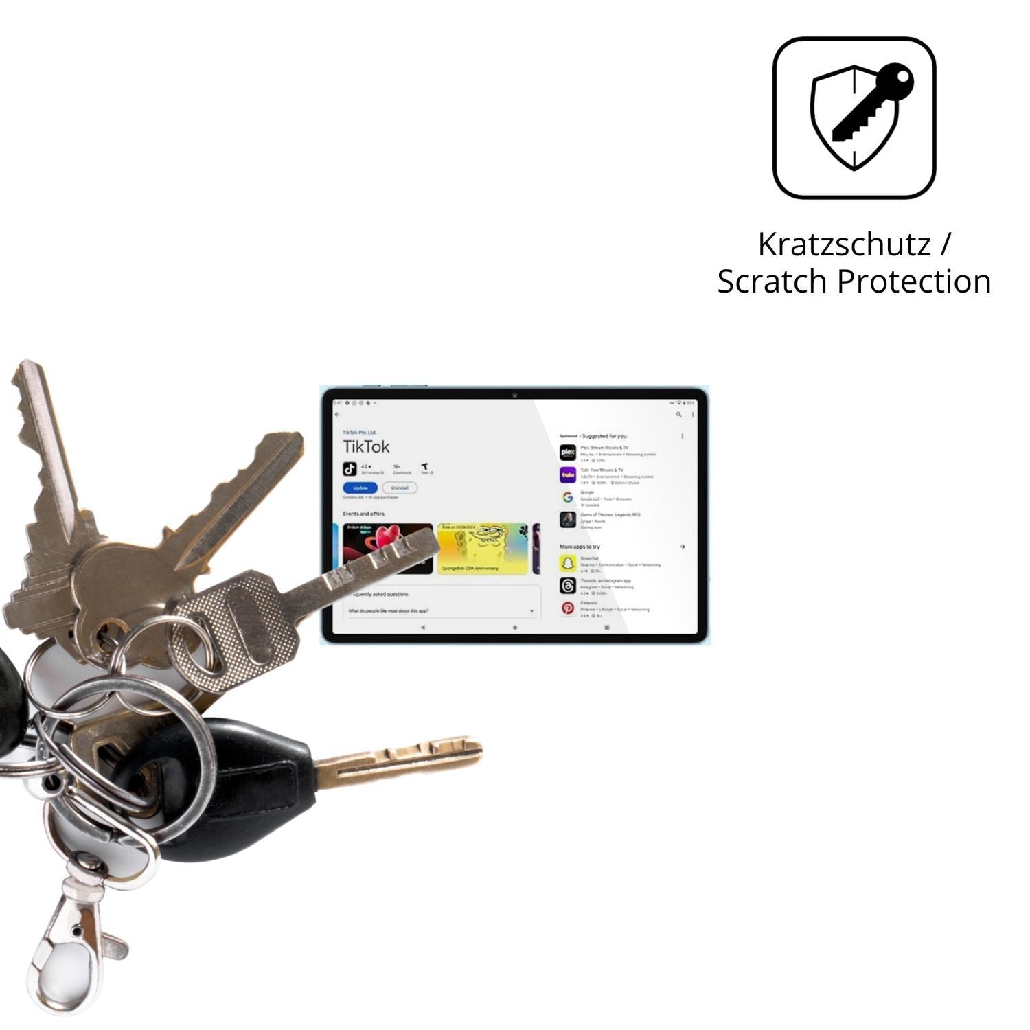 2x Schutzfolie klar für UJJ T606 Display-Schutzfol (4)