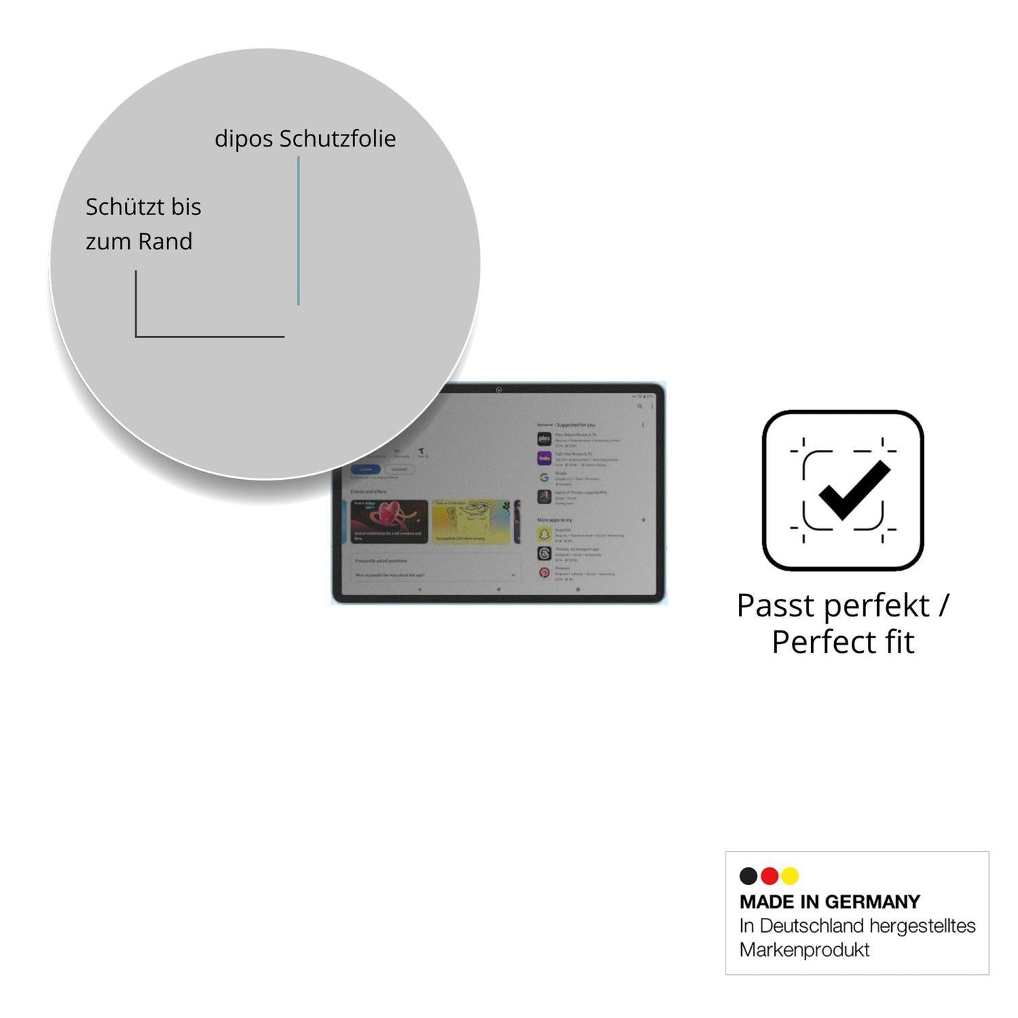 Blickschutzfolie für UJJ T606 matt Schutzfolie Pri (4)