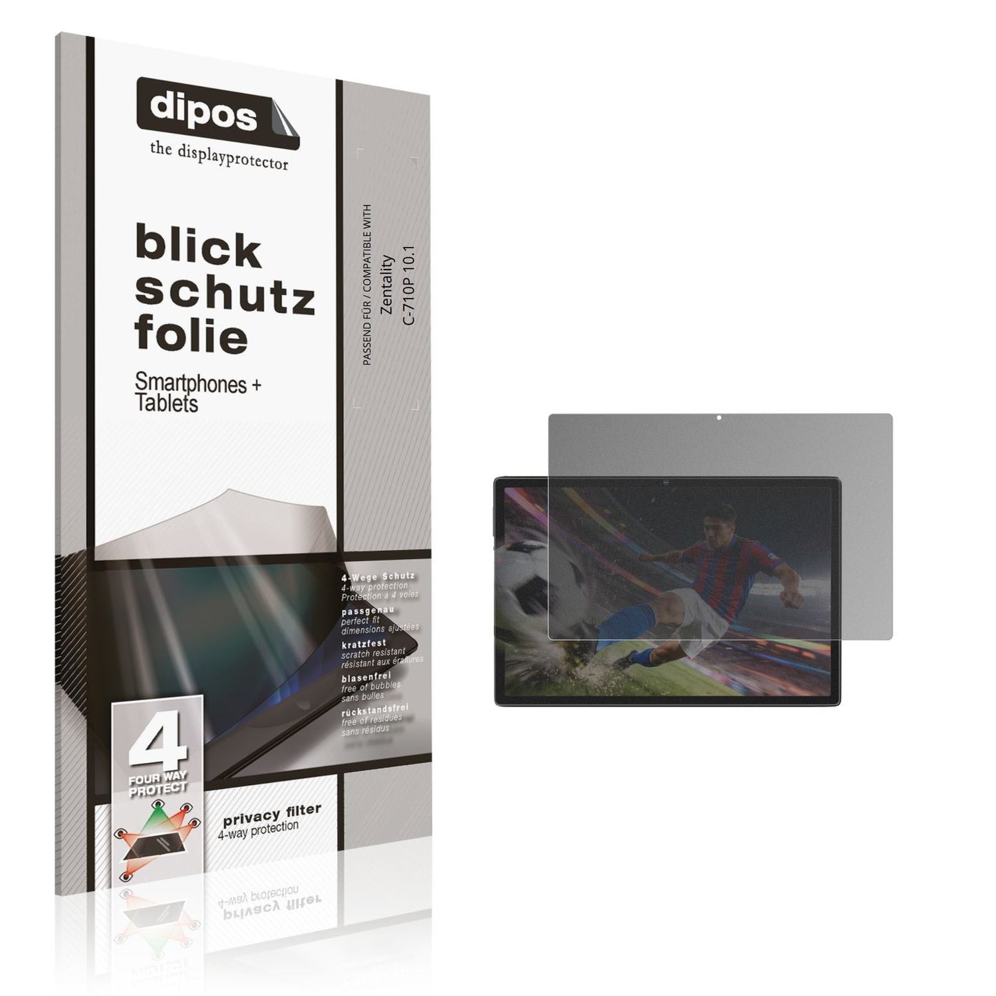 Blickschutzfolie für Zentality C-710P 10.1 matt Sc (1)